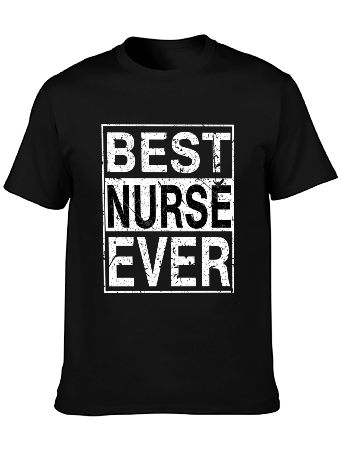 Best Nurse Ever Graphic Tee - Black Cotton T-Shirt