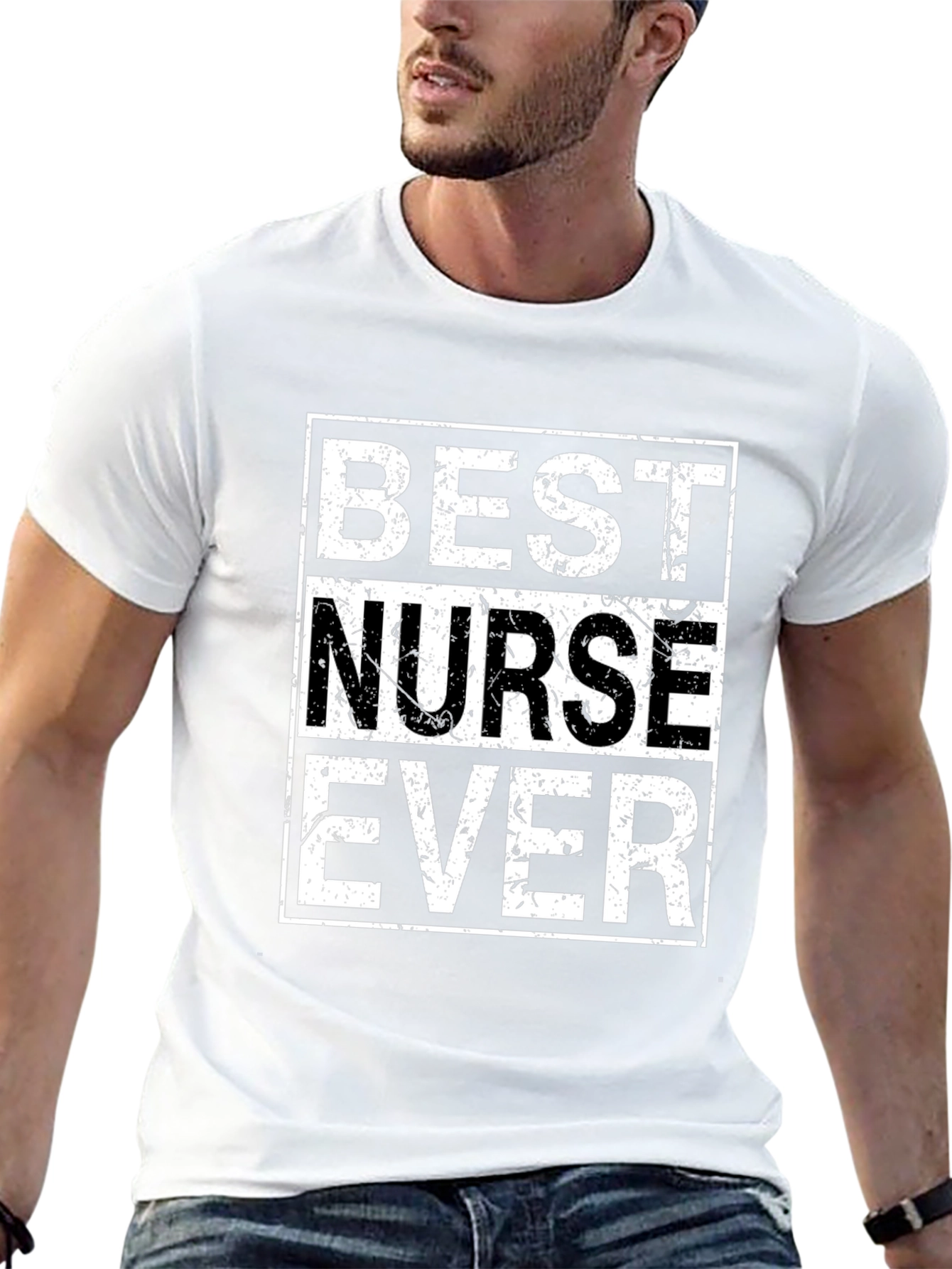 Best Nurse Ever Graphic Tee - Black Cotton T-Shirt