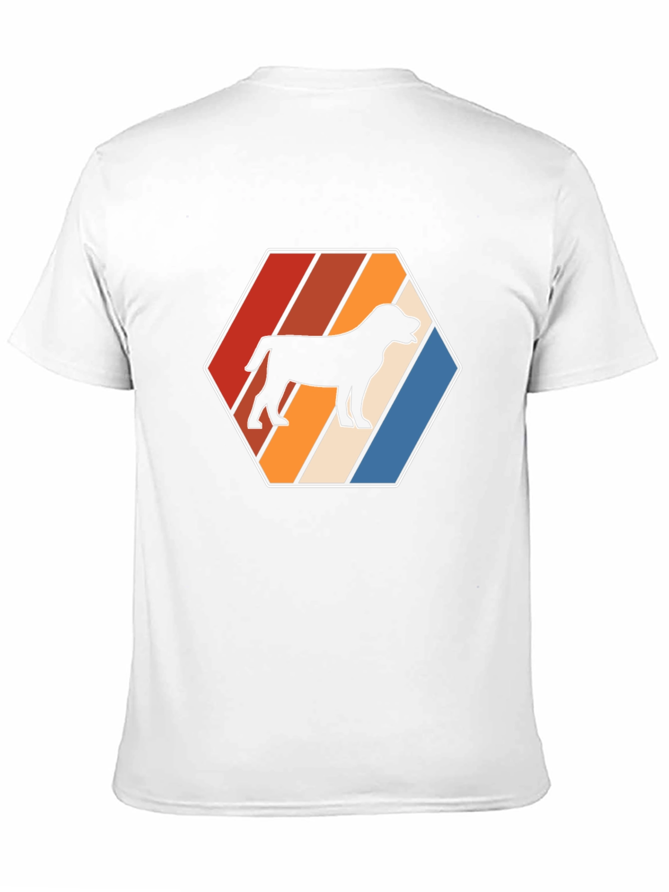 Retro Dog Silhouette Hexagon Graphic Tee