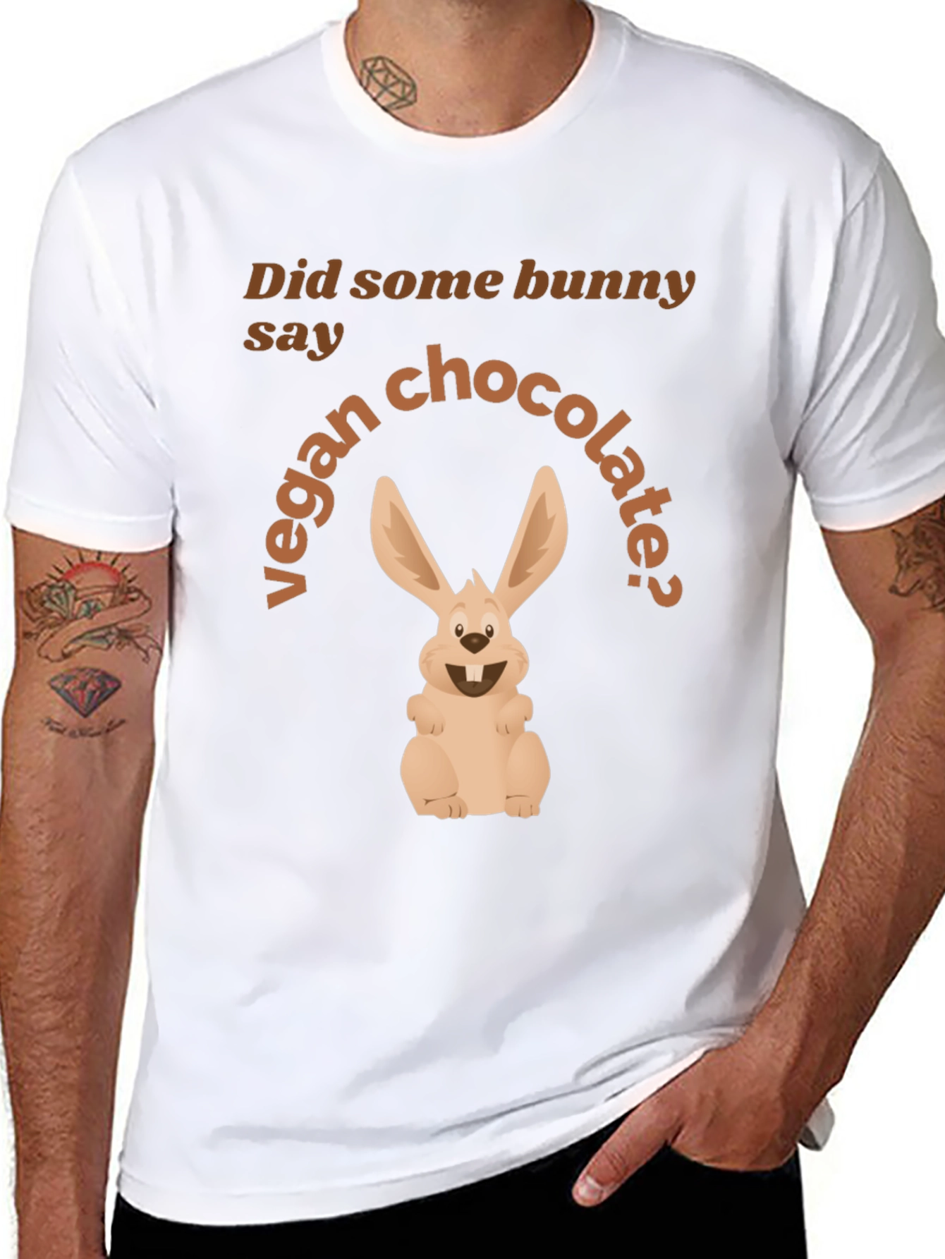 Vegan Chocolate Bunny Graphic Tee