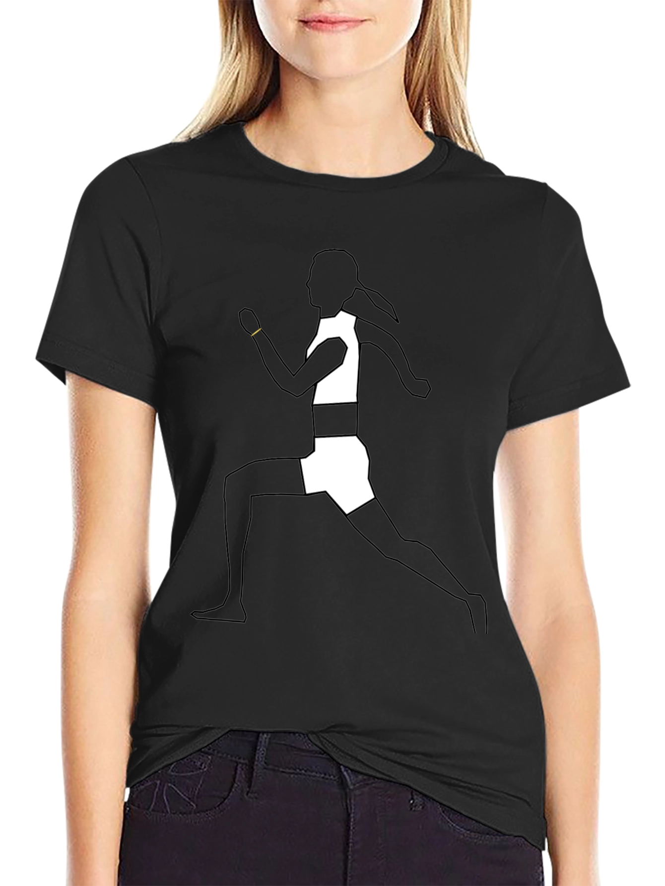 Runner Silhouette Graphic Tee - Black