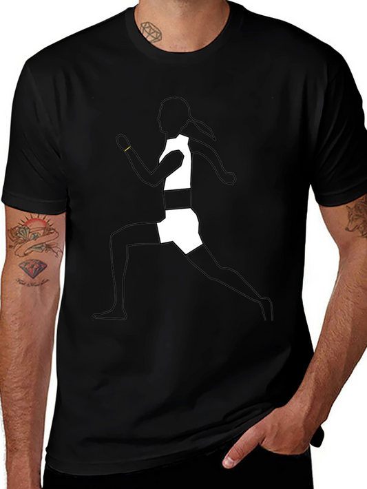Runner Silhouette Graphic Tee - Black