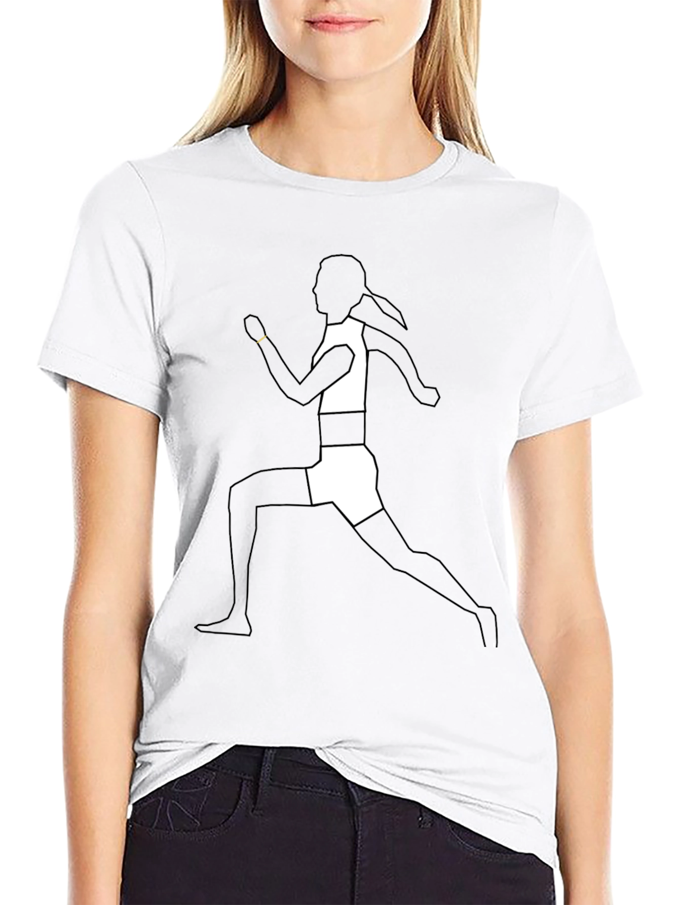 Runner Silhouette Graphic Tee - Black