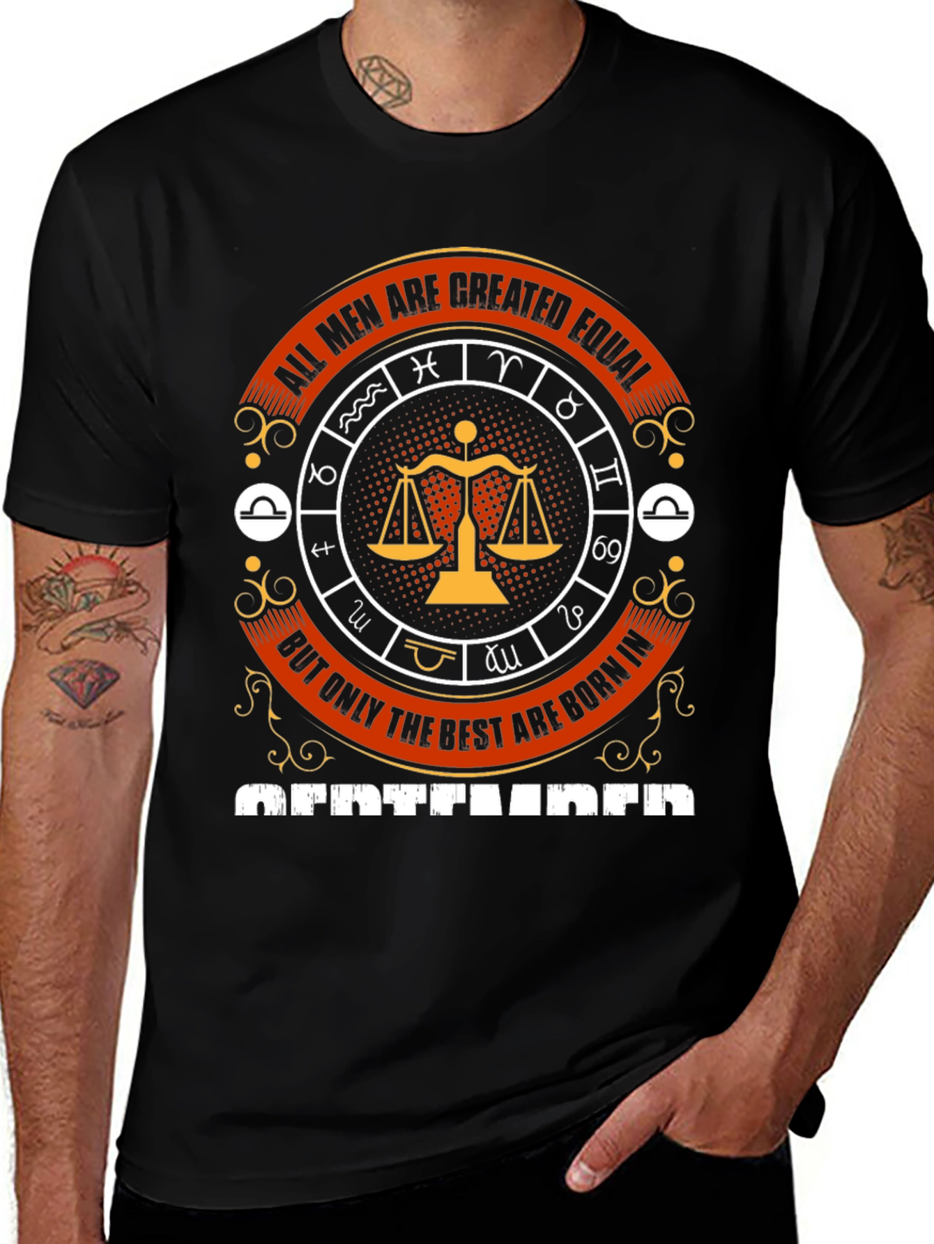 All Men Are Created Equal September Birthday T-Shirt