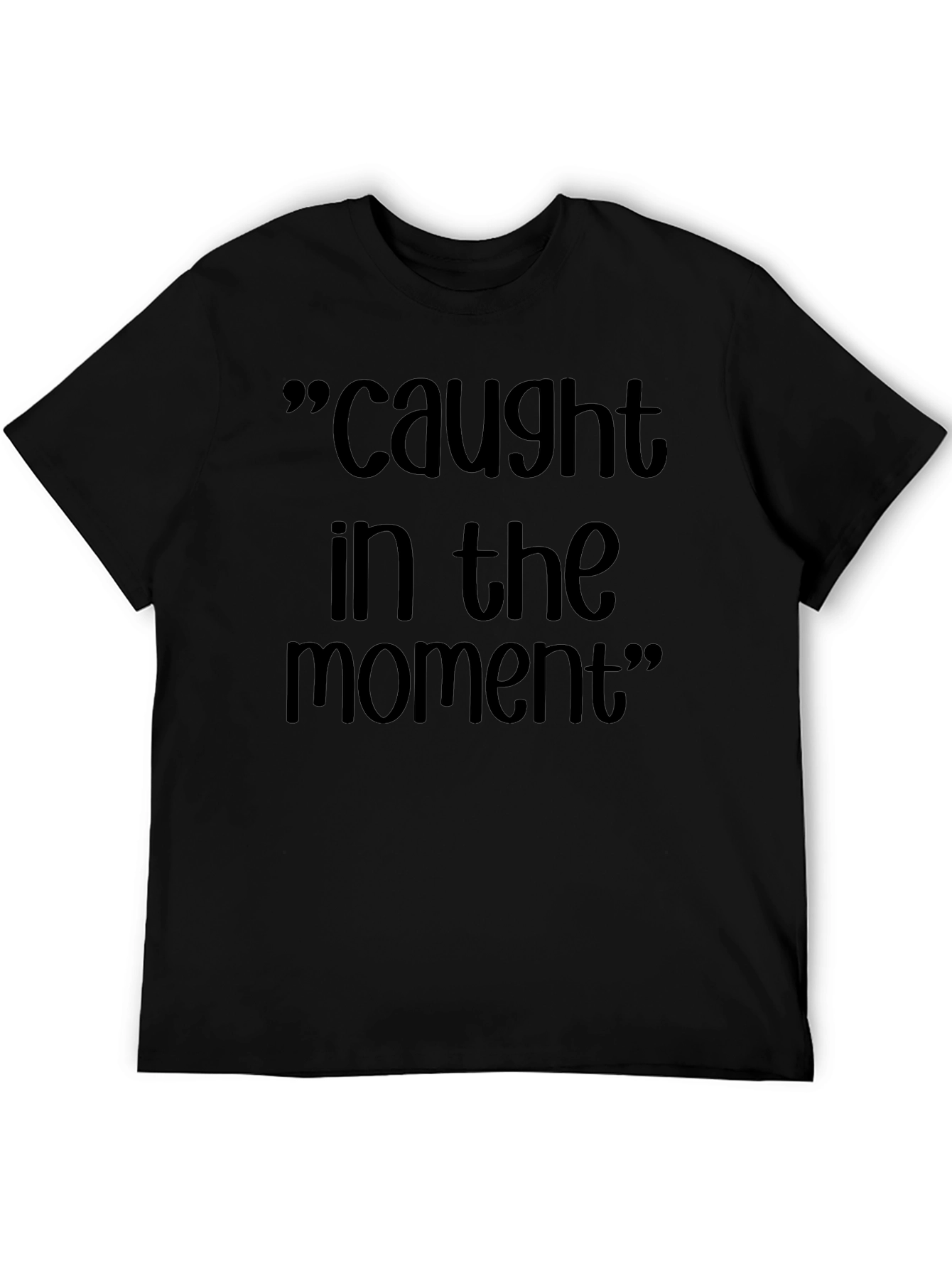 Caught in the Moment Black Graphic T-Shirt
