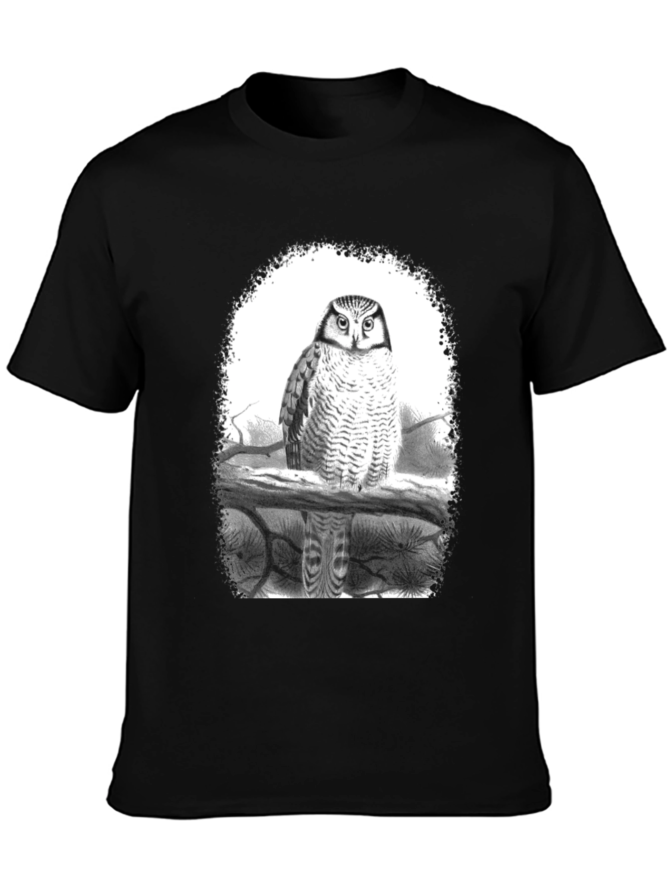 Owl Graphic Tee - Black Cotton Blend