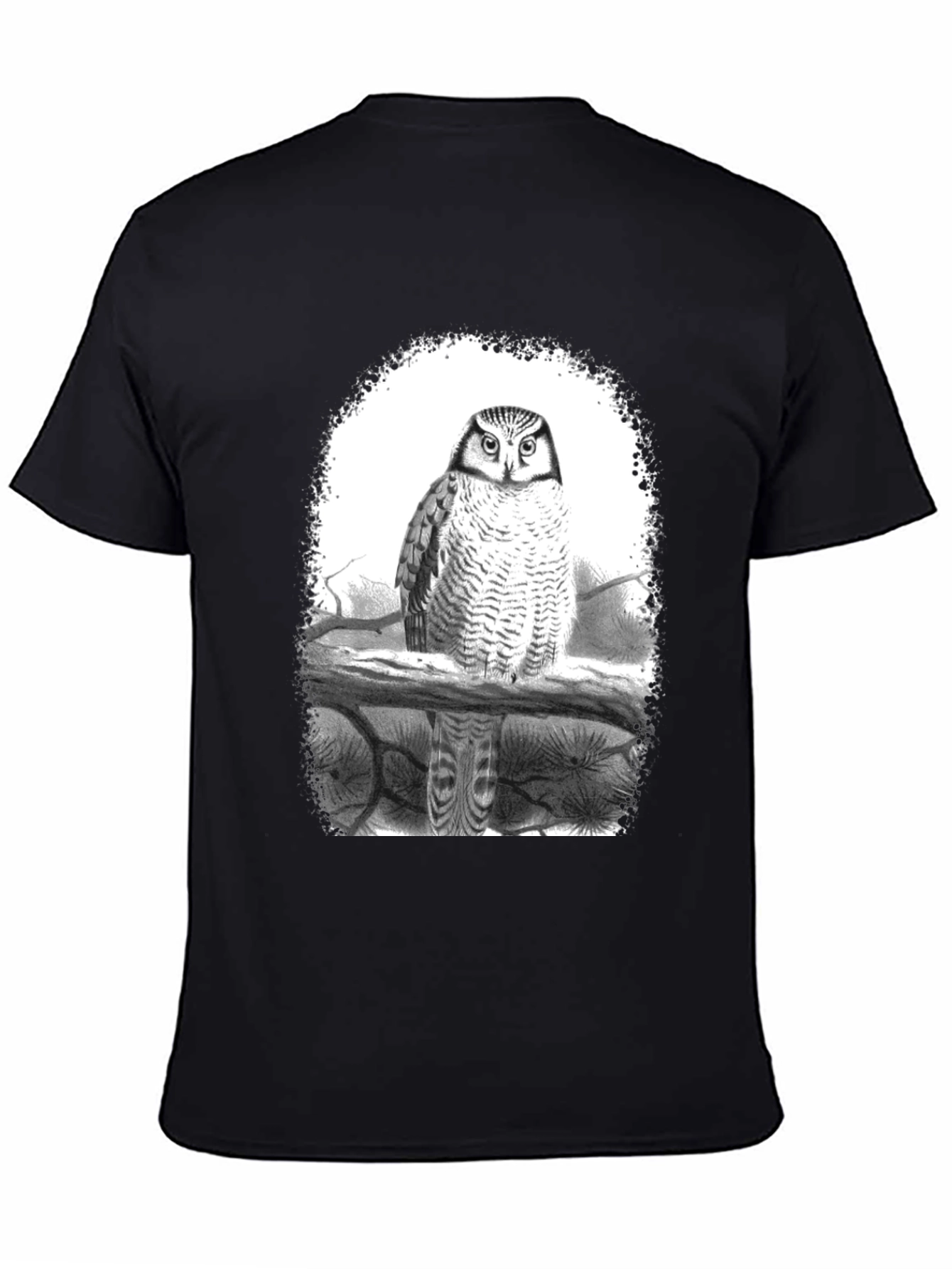 Owl Graphic Tee - Black Cotton Blend