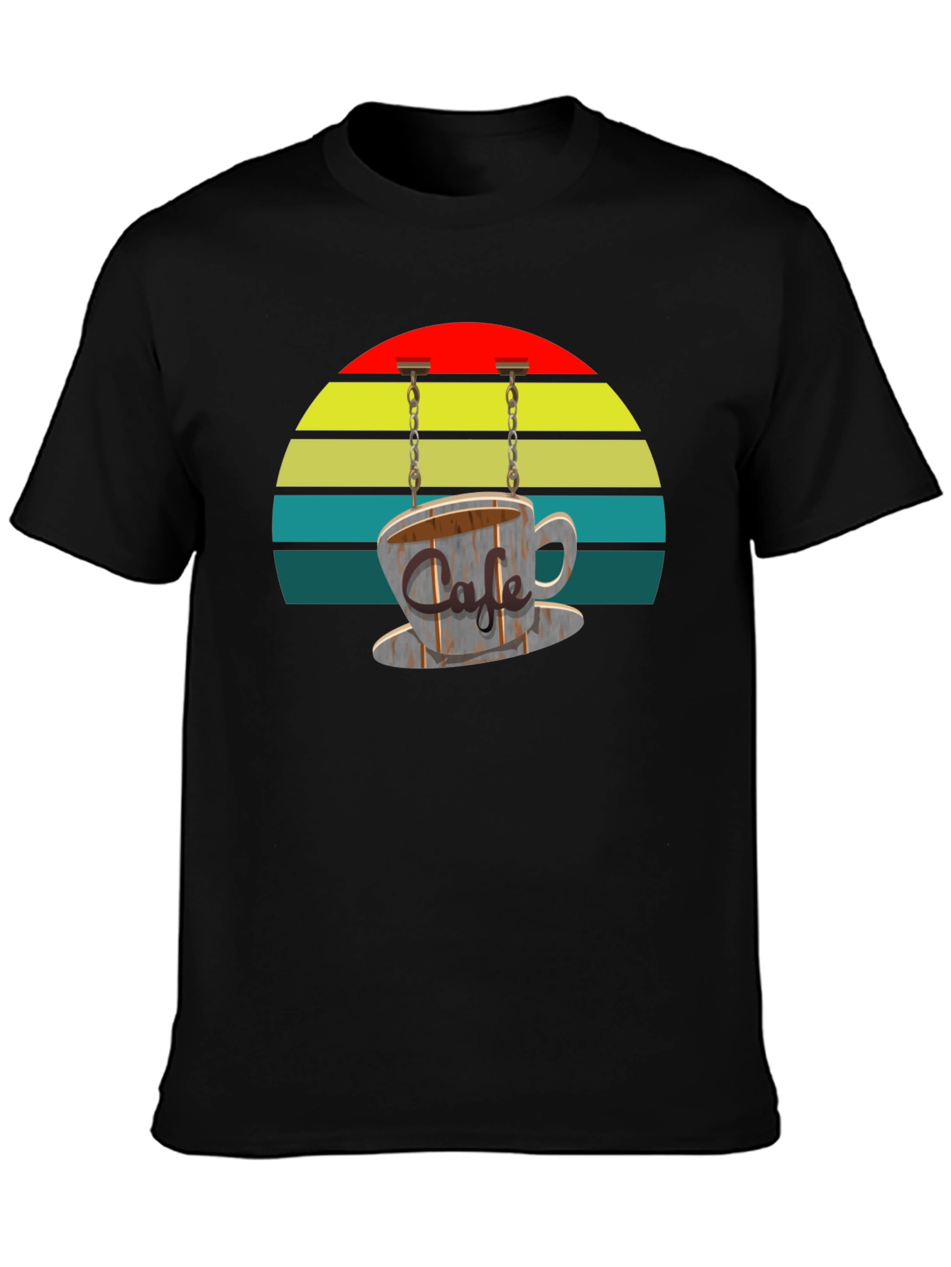 Cafe Cup Graphic T-Shirt - Retro Style