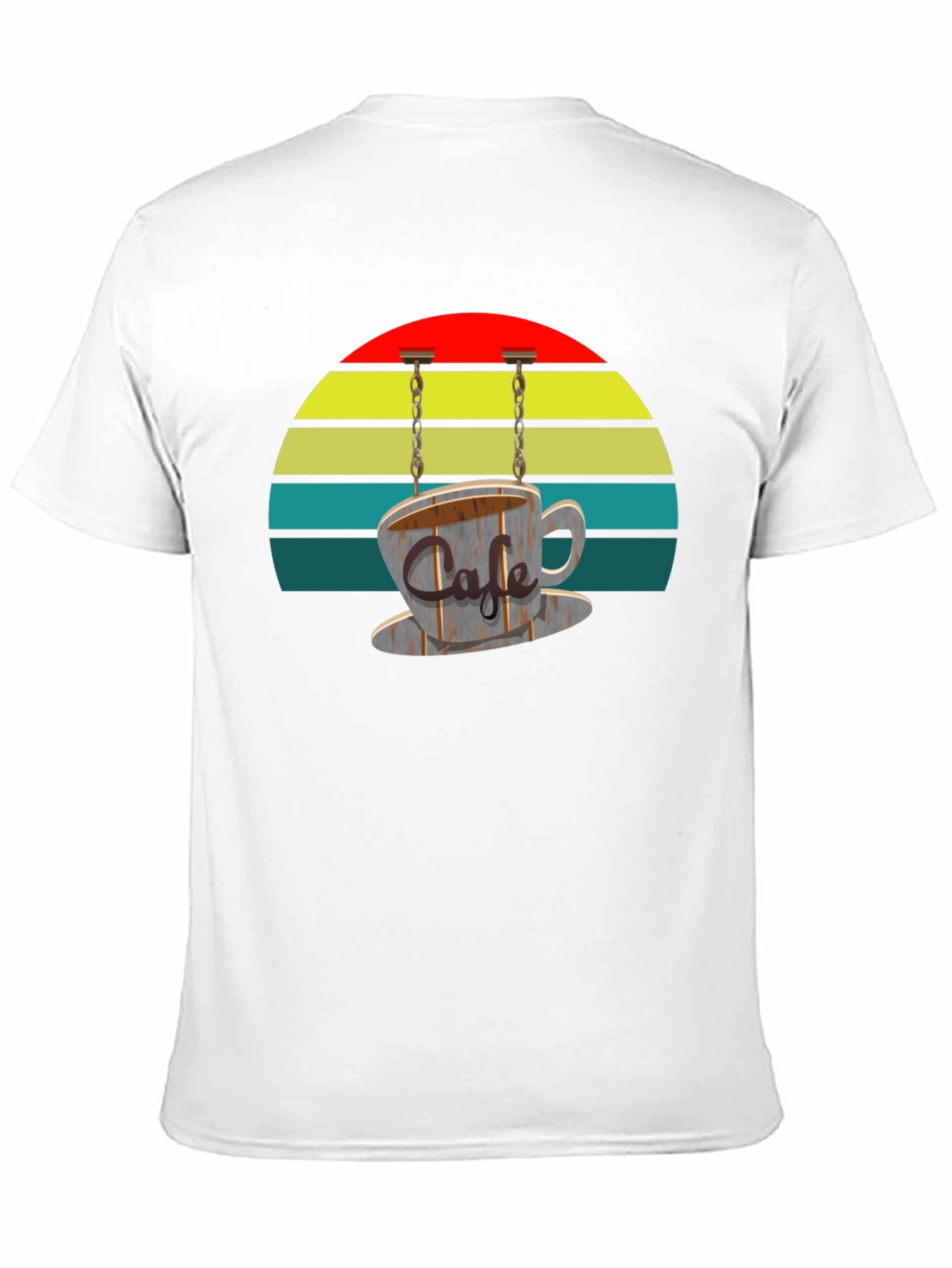 Cafe Cup Graphic T-Shirt - Retro Style