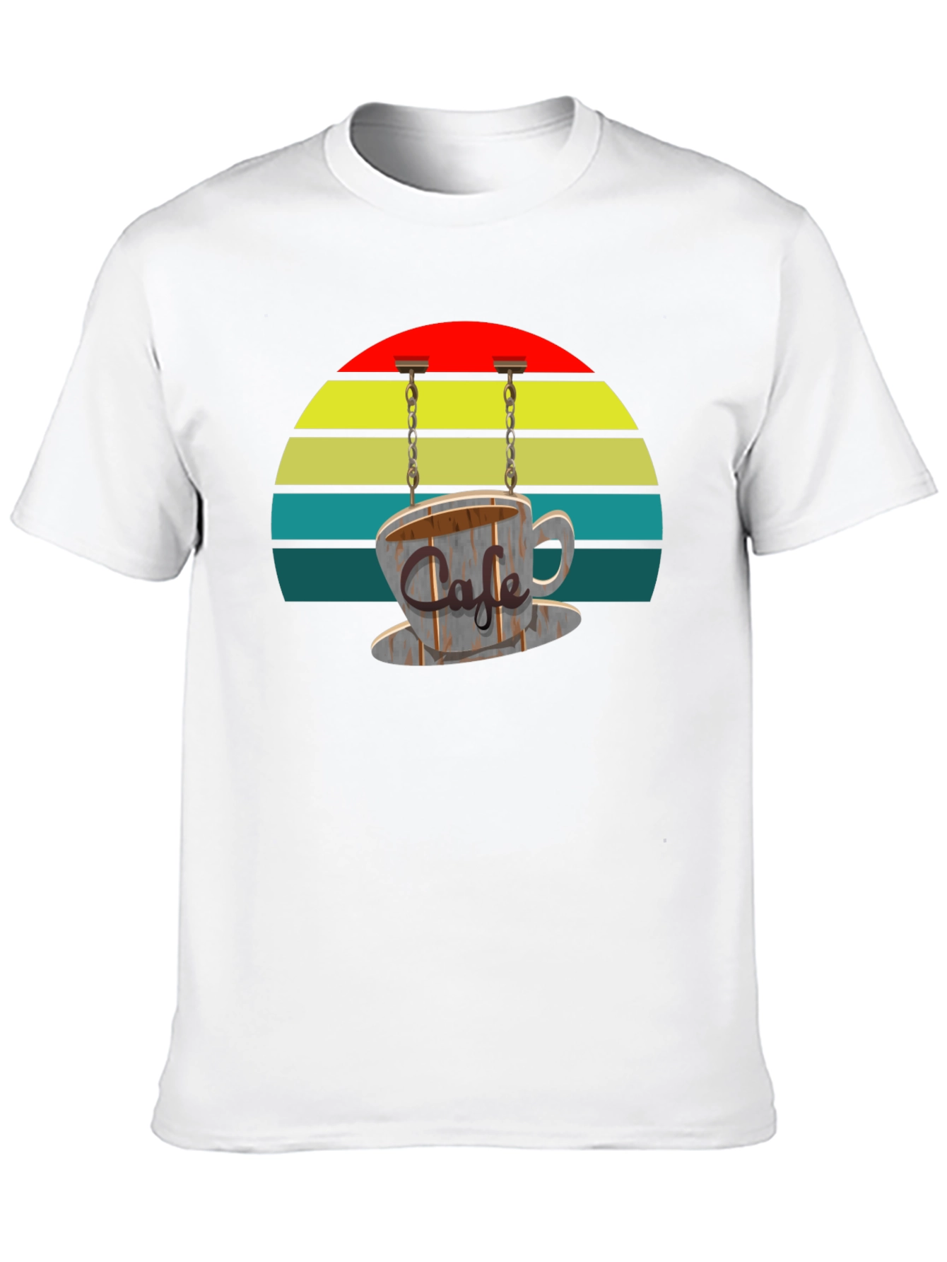 Cafe Cup Graphic T-Shirt - Retro Style