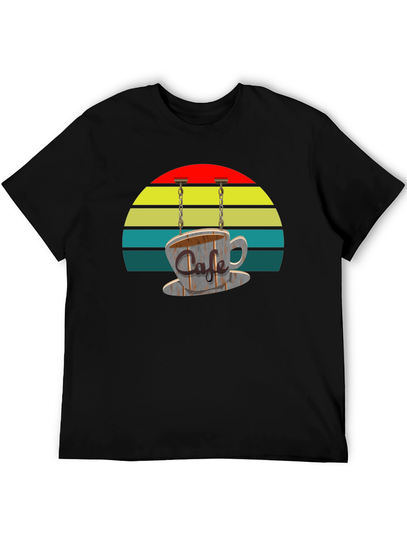 Cafe Cup Graphic T-Shirt - Retro Style