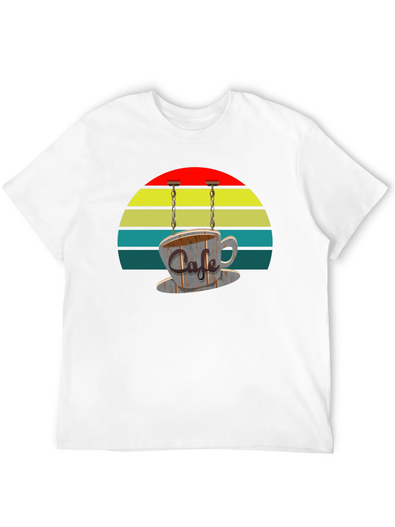 Cafe Cup Graphic T-Shirt - Retro Style
