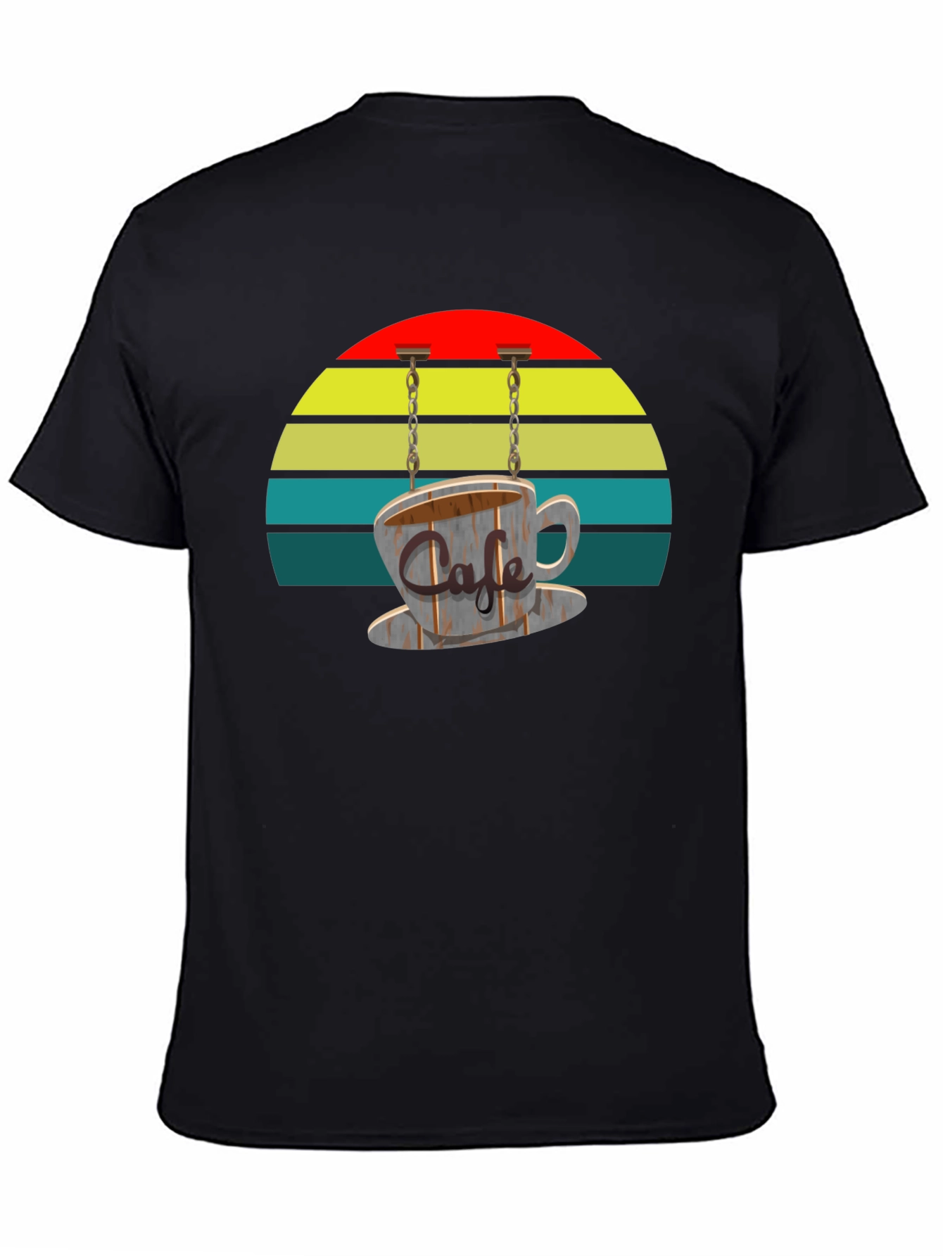 Cafe Cup Graphic T-Shirt - Retro Style