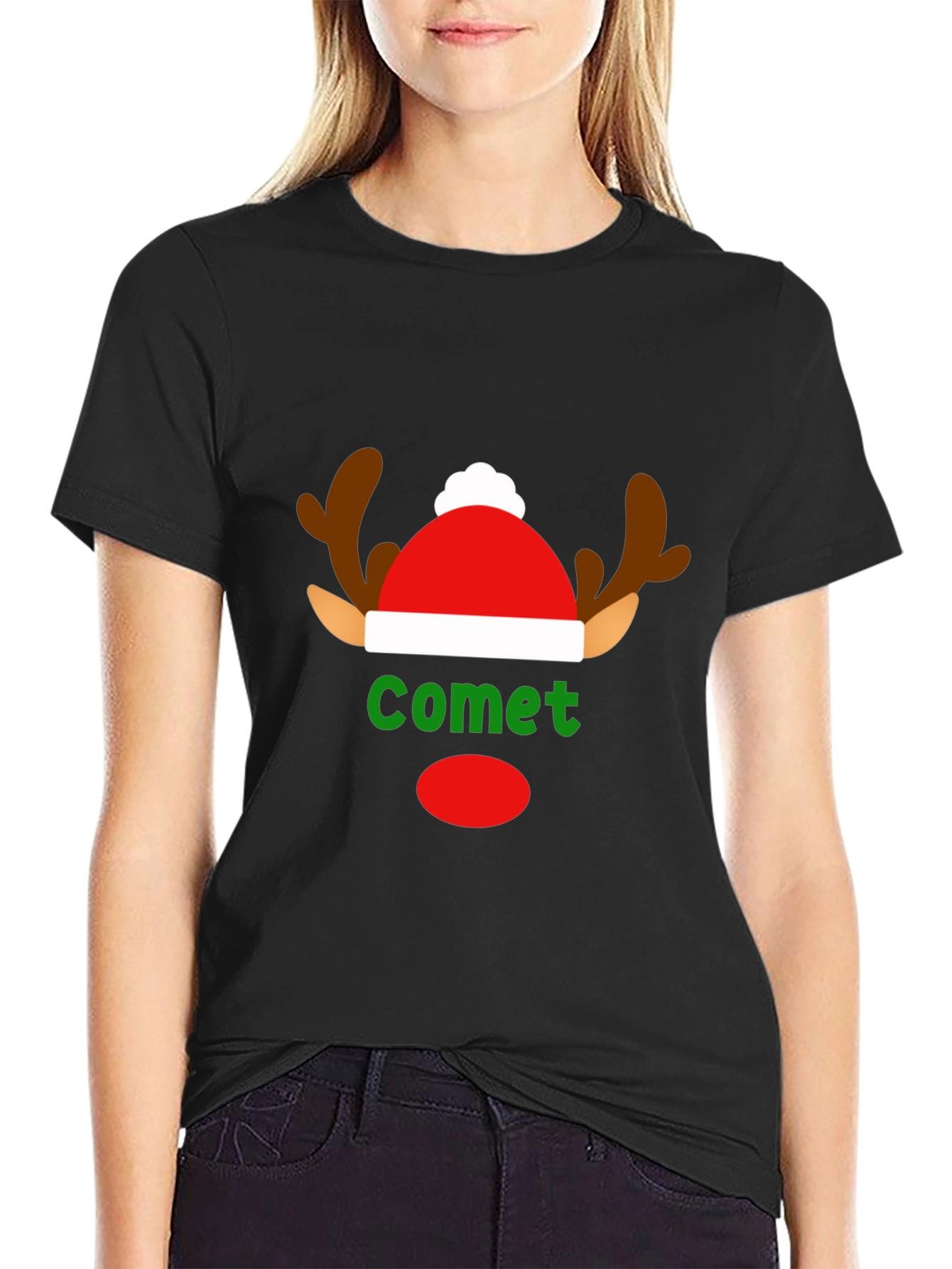 Comet Reindeer Christmas T-Shirt