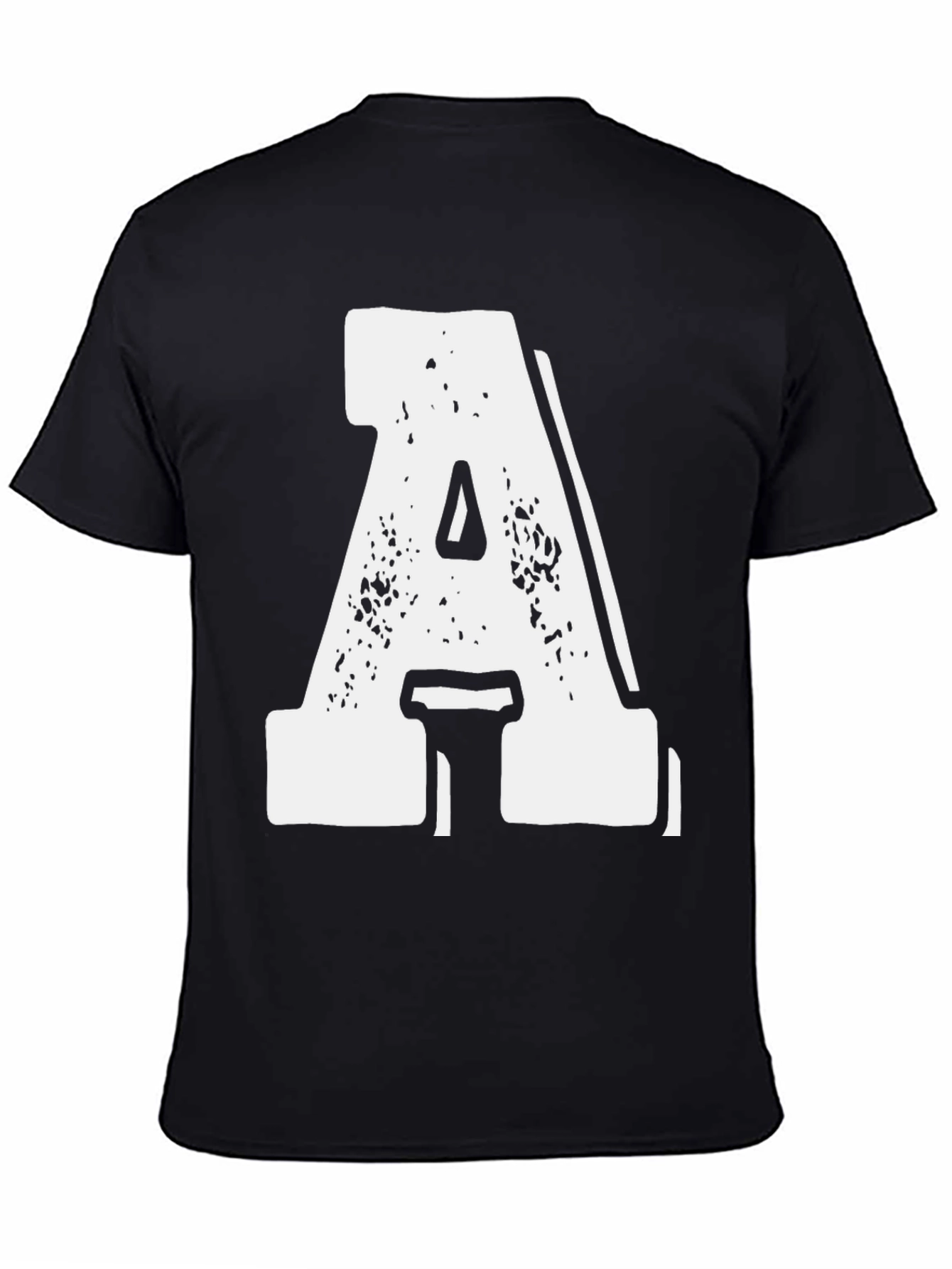Bold Letter A Graphic Print T-Shirt