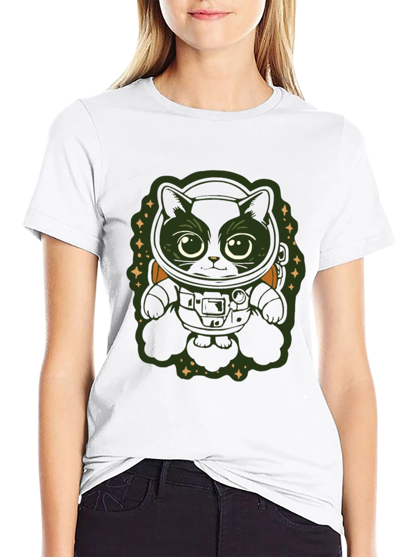 Astronaut Cat T-Shirt - Space Explorer Feline Tee
