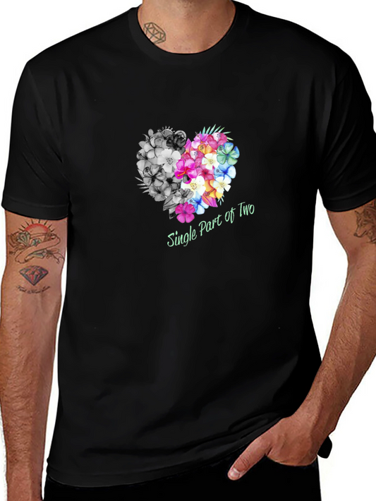 Single Part of Two Floral Heart T-Shirt