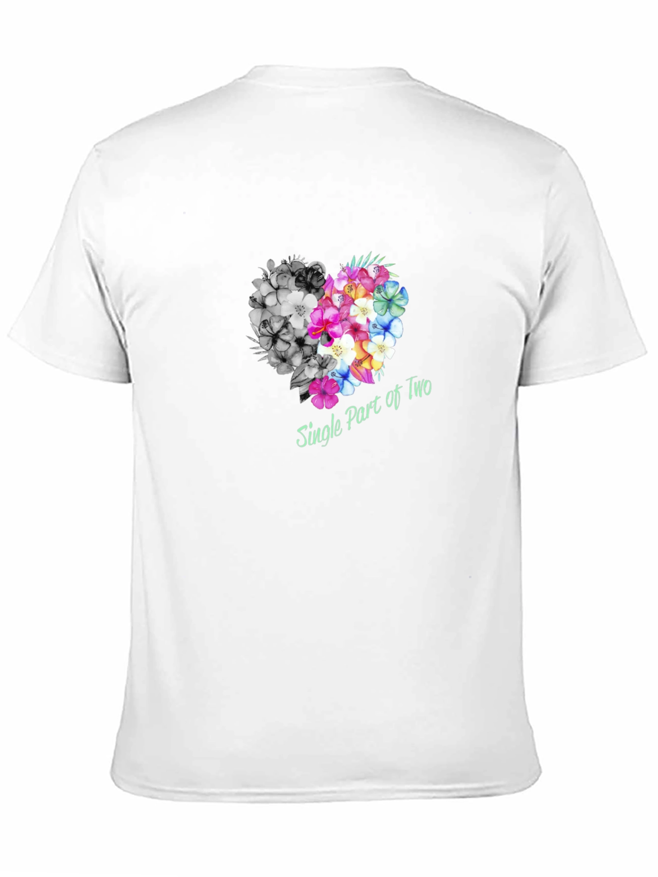 Single Part of Two Floral Heart T-Shirt