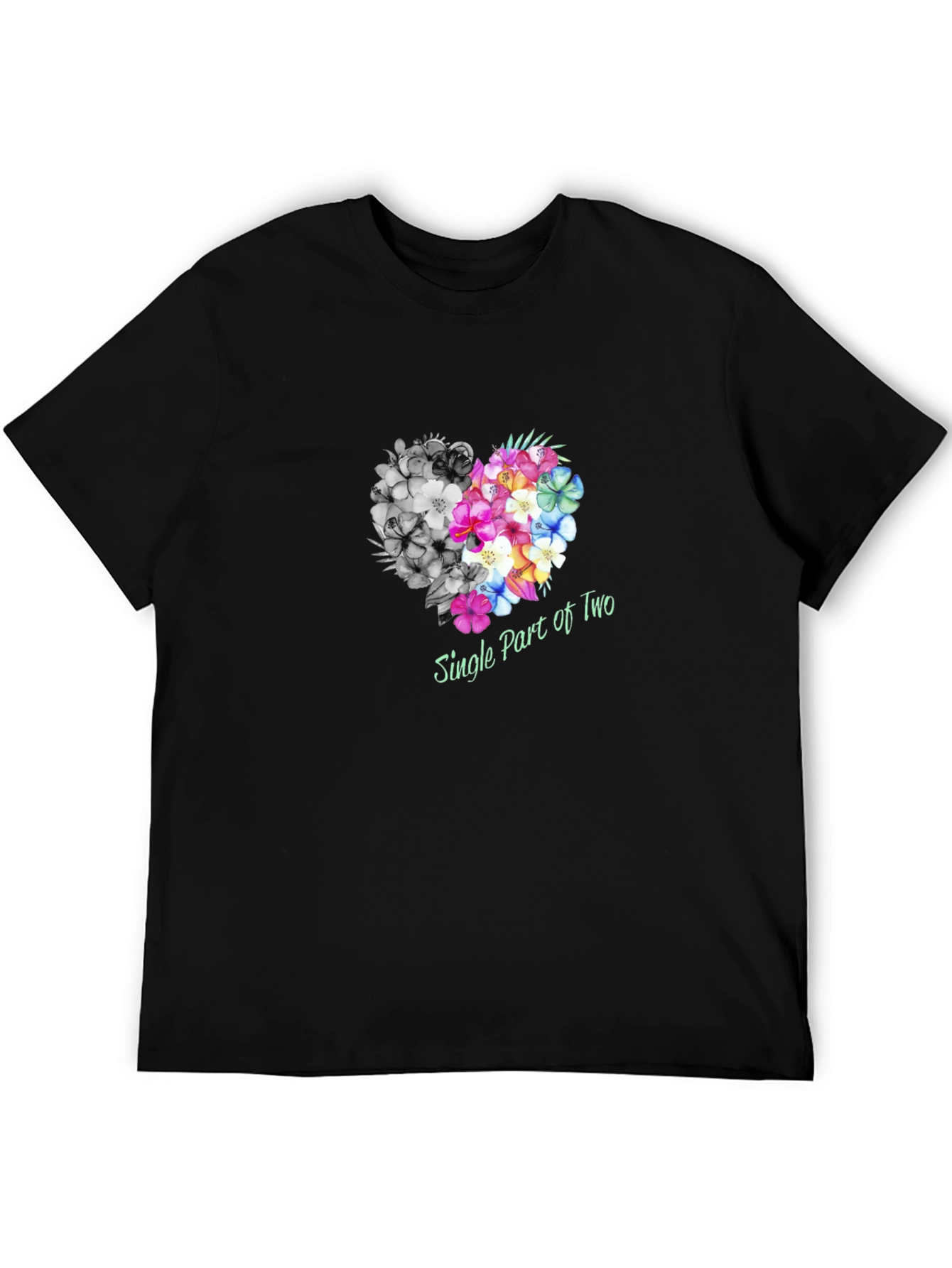 Single Part of Two Floral Heart T-Shirt