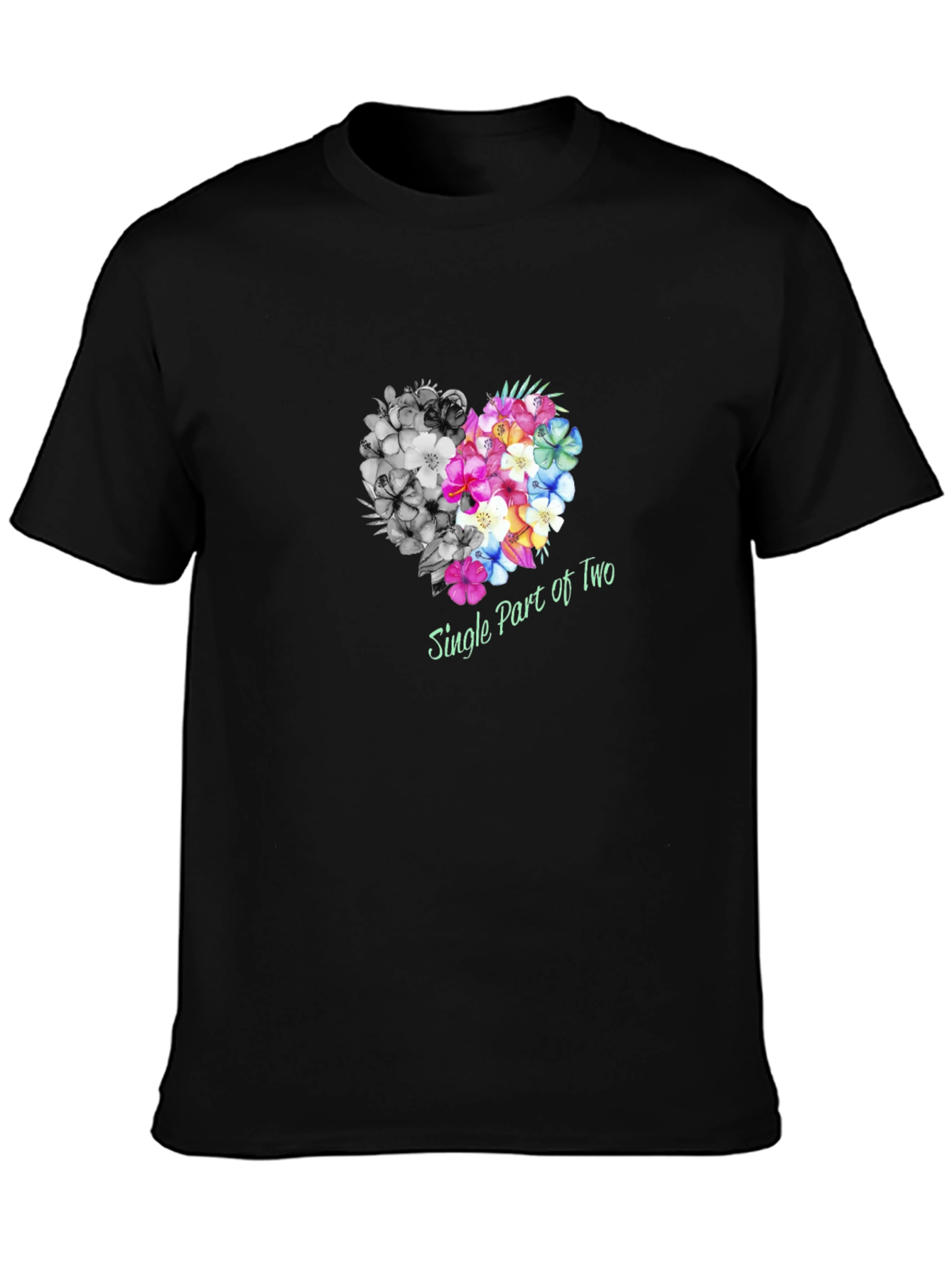 Single Part of Two Floral Heart T-Shirt