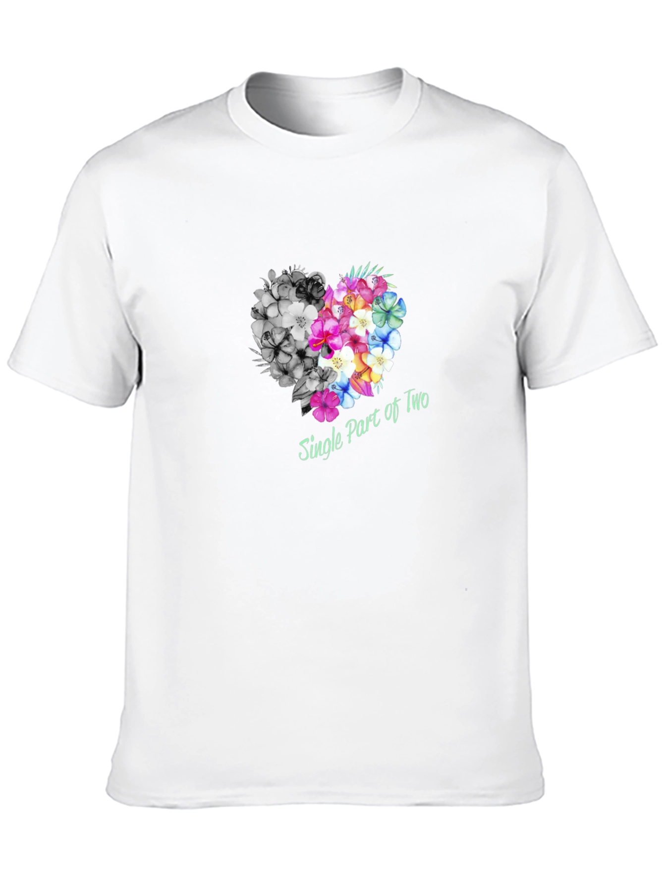 Single Part of Two Floral Heart T-Shirt