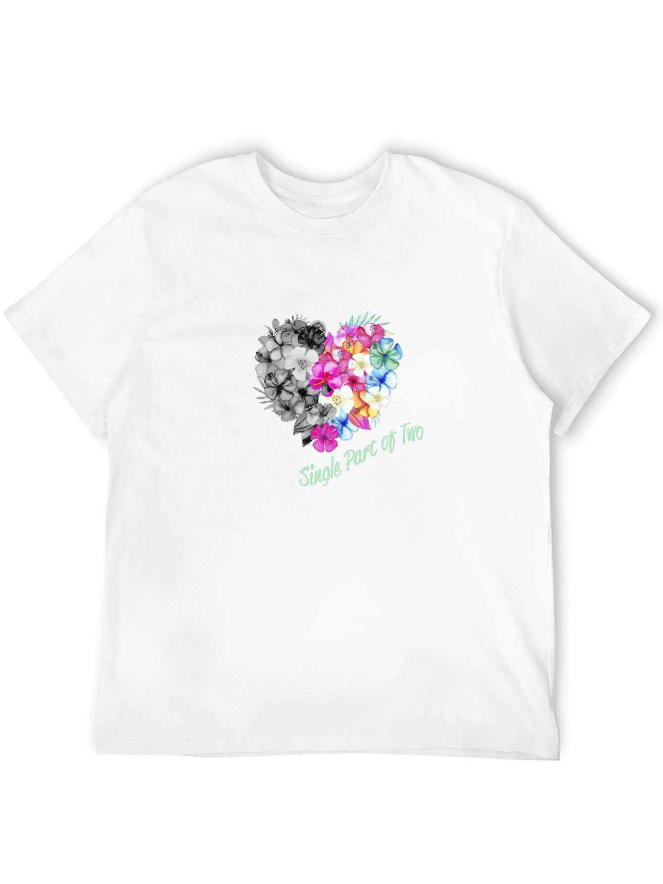 Single Part of Two Floral Heart T-Shirt