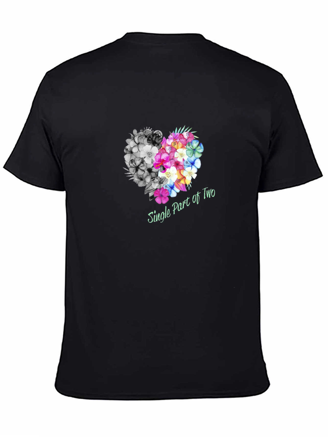 Single Part of Two Floral Heart T-Shirt