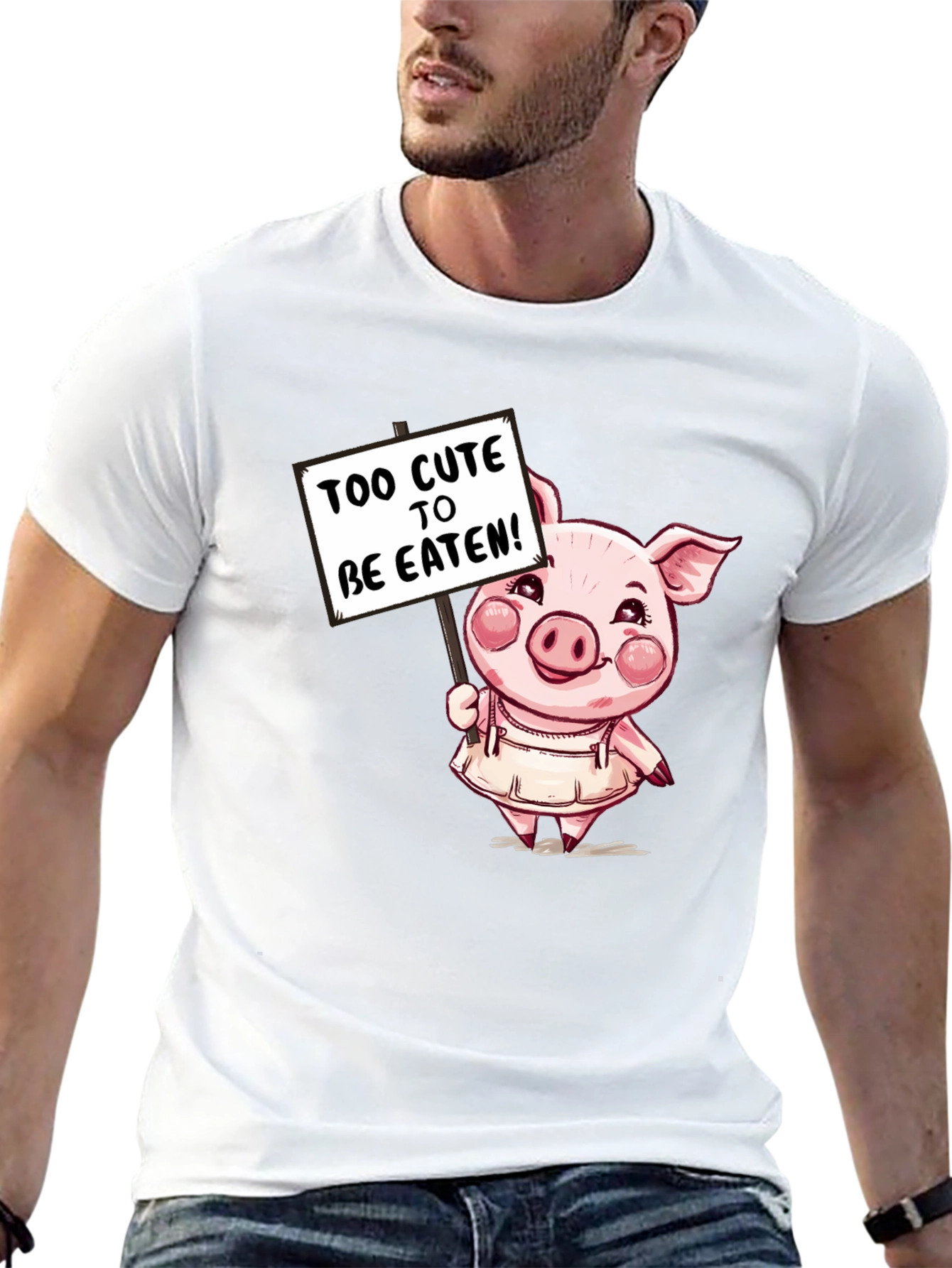 Cute Pig T-Shirt - Too Cute to be Eaten!
