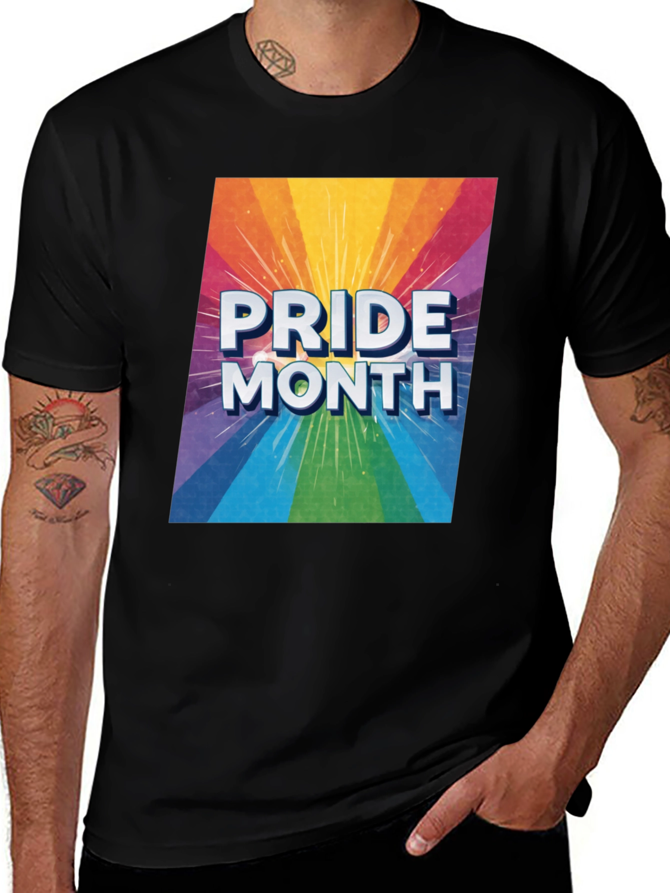 Pride Month Rainbow Graphic T-Shirt