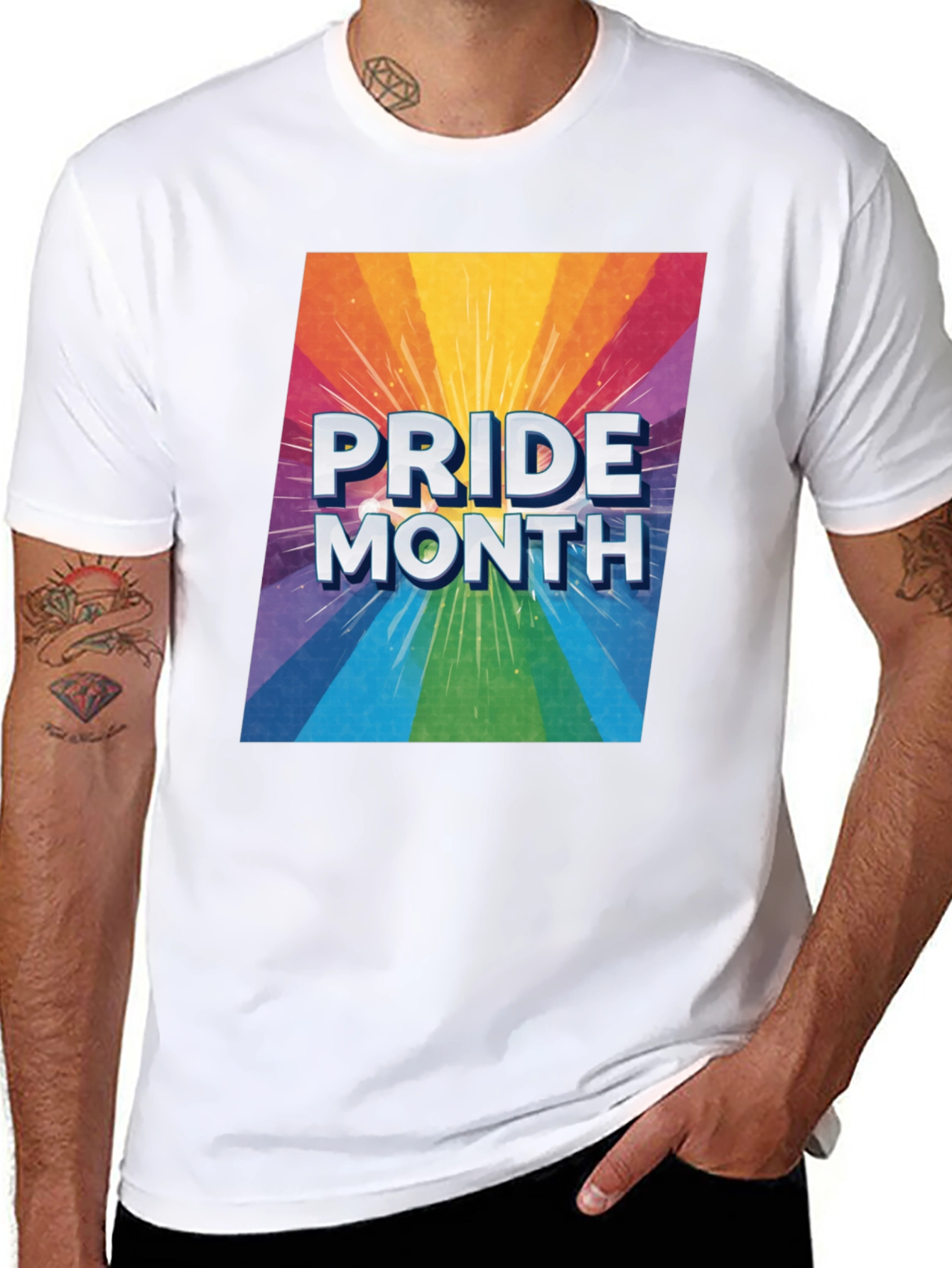 Pride Month Rainbow Graphic T-Shirt