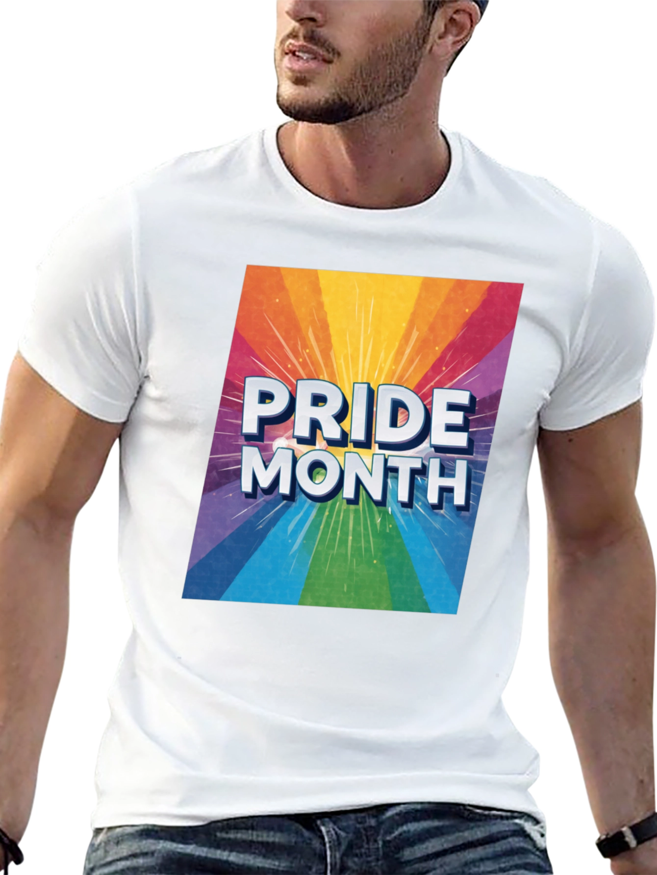 Pride Month Rainbow Graphic T-Shirt