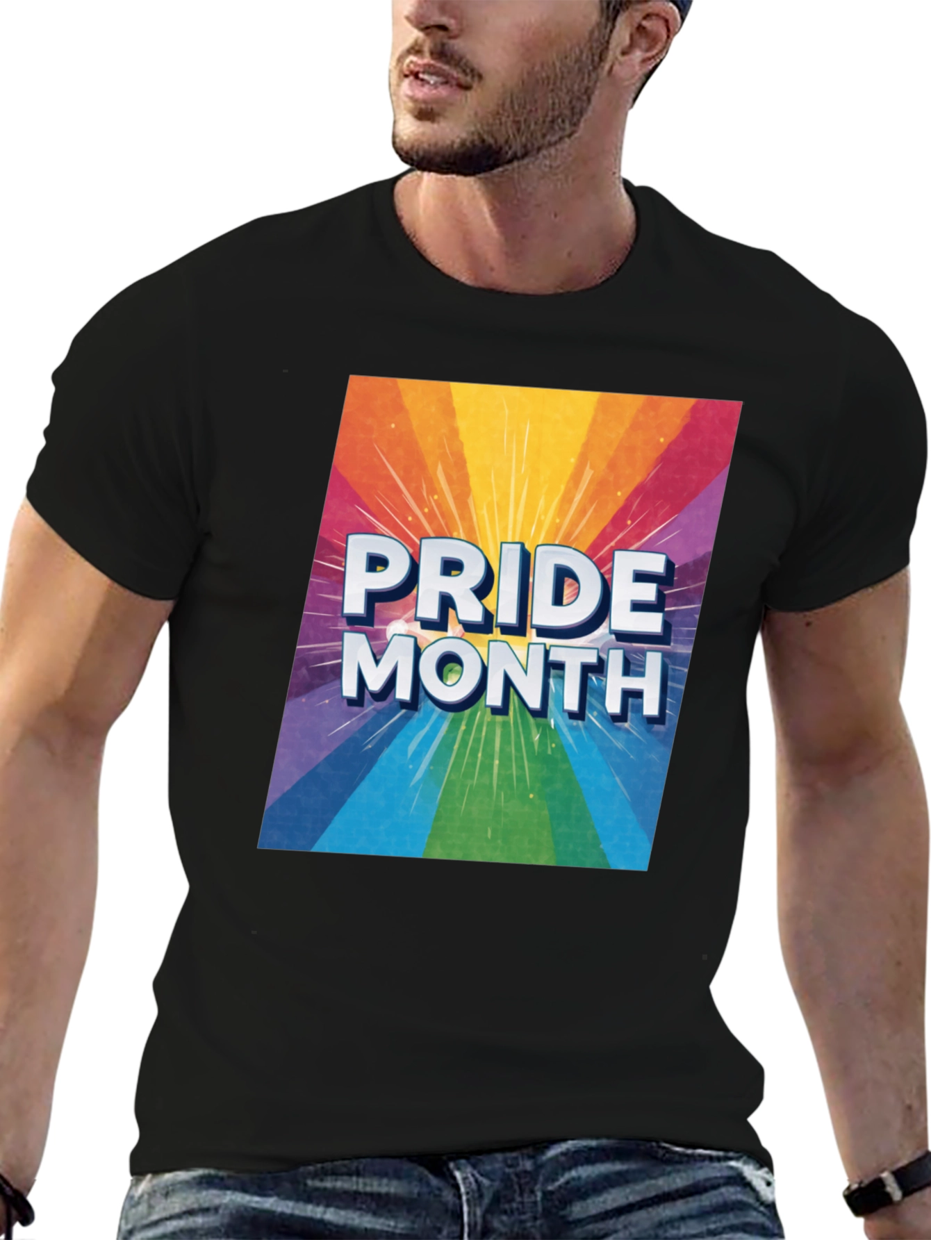 Pride Month Rainbow Graphic T-Shirt