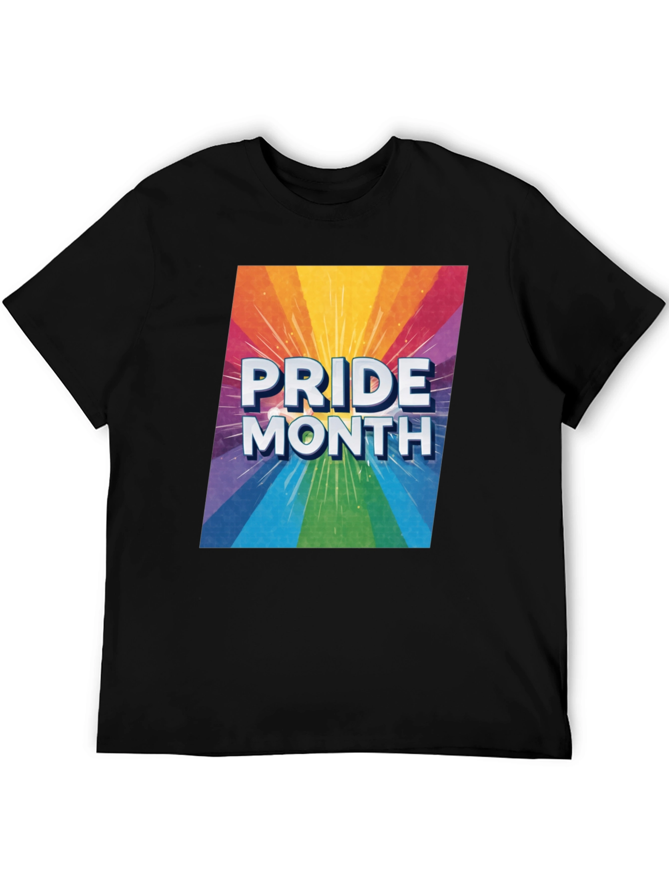 Pride Month Rainbow Graphic T-Shirt