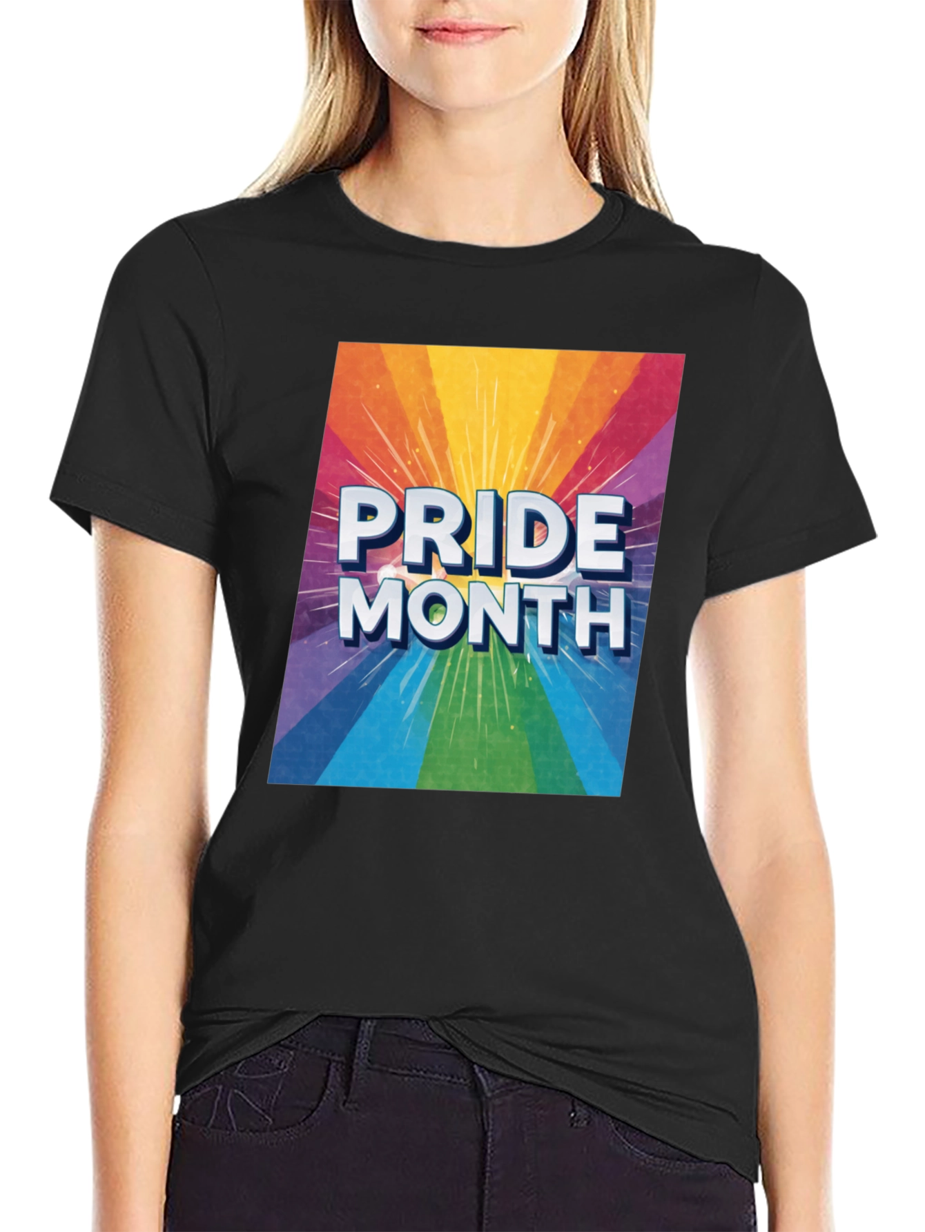 Pride Month Rainbow Graphic T-Shirt