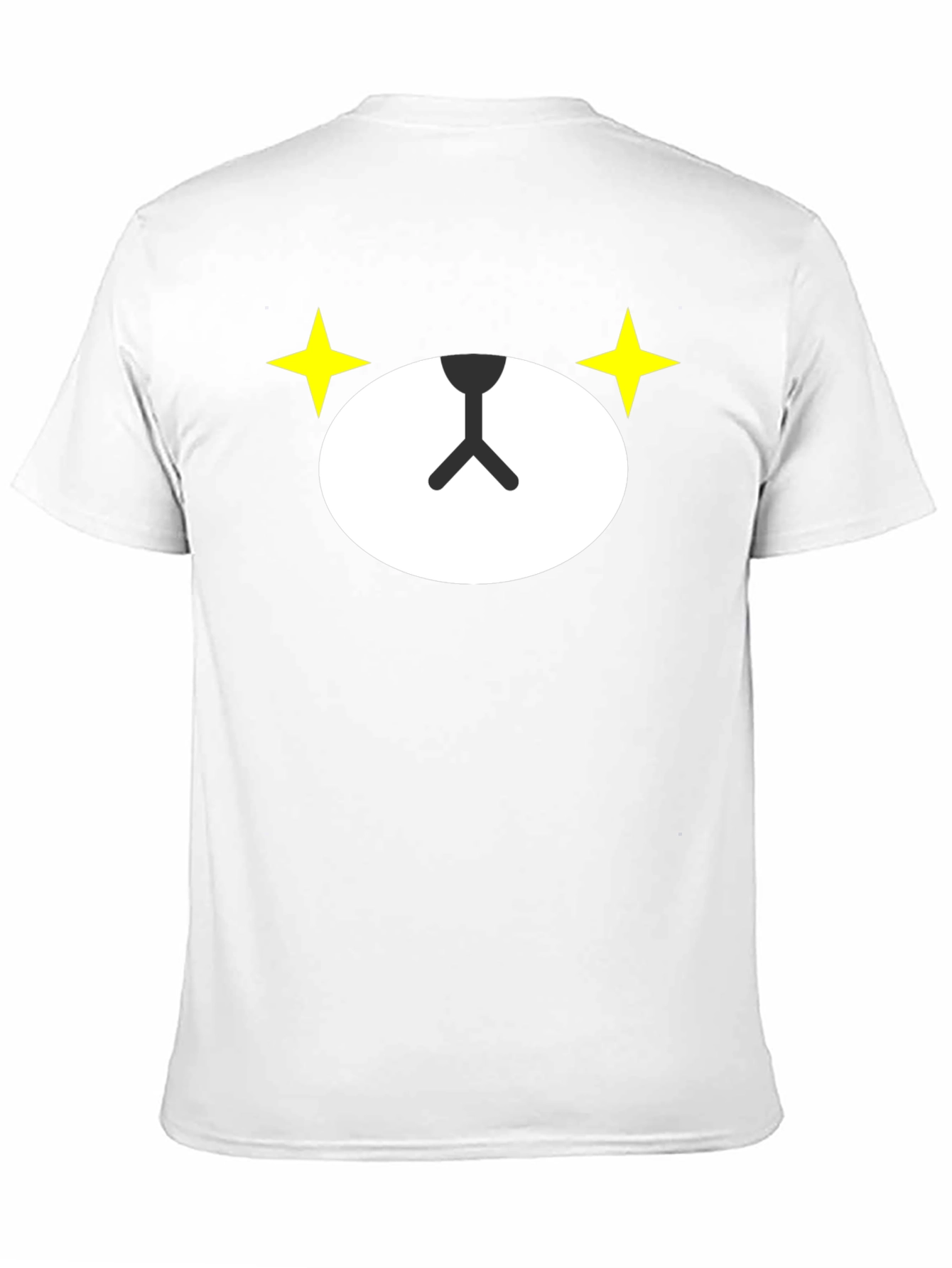 Cute Bear Face Graphic Black T-Shirt