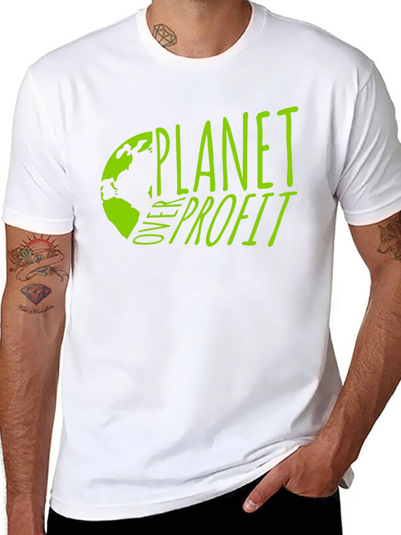 Planet Over Profit T-Shirt - Environmental Awareness Tee