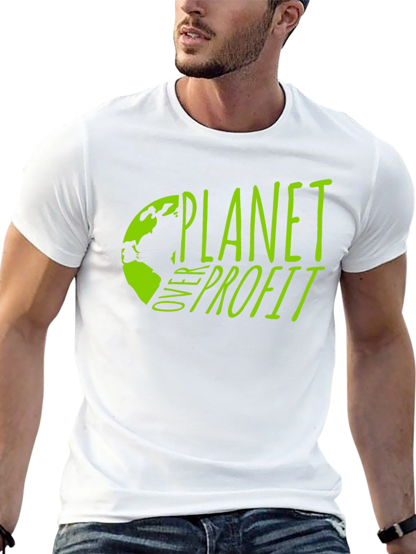 Planet Over Profit T-Shirt - Environmental Awareness Tee
