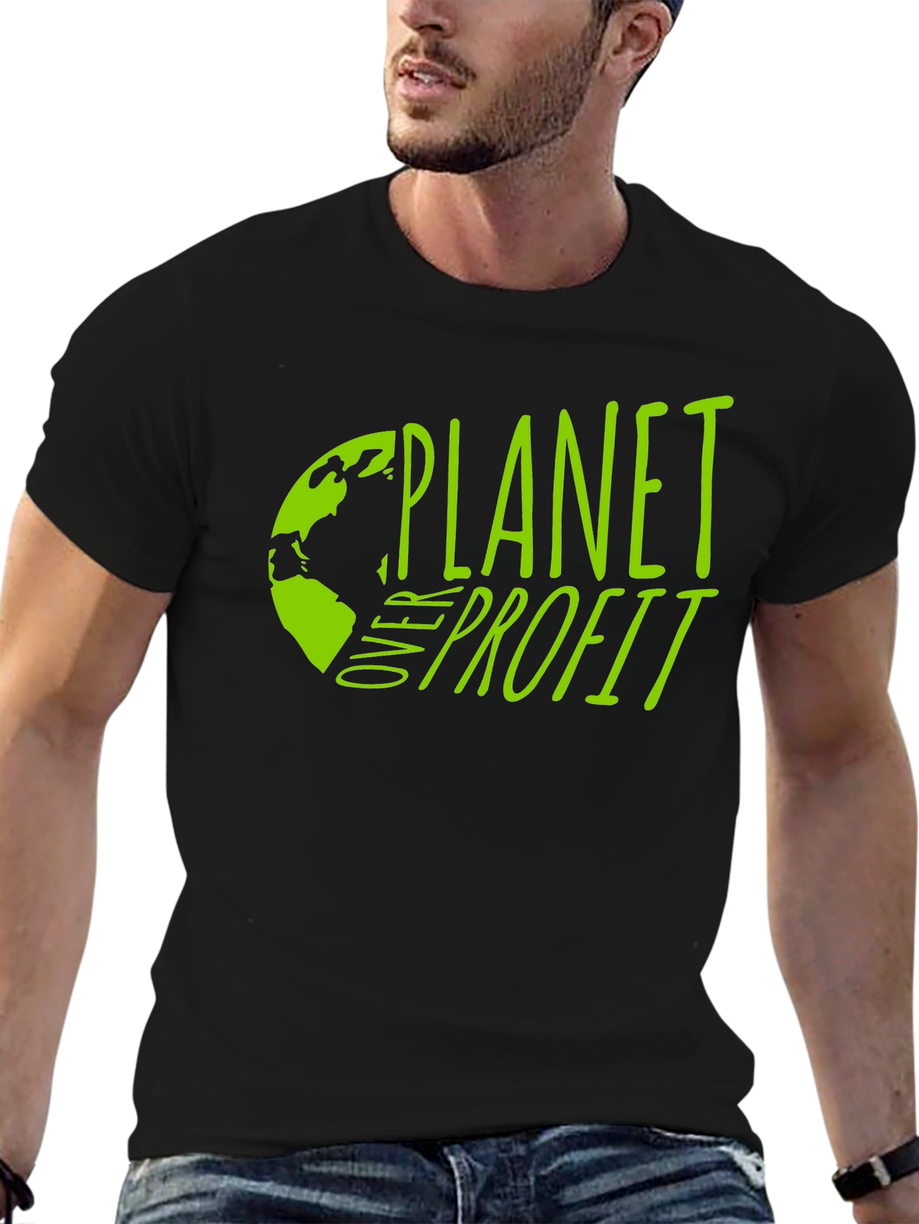 Planet Over Profit T-Shirt - Environmental Awareness Tee