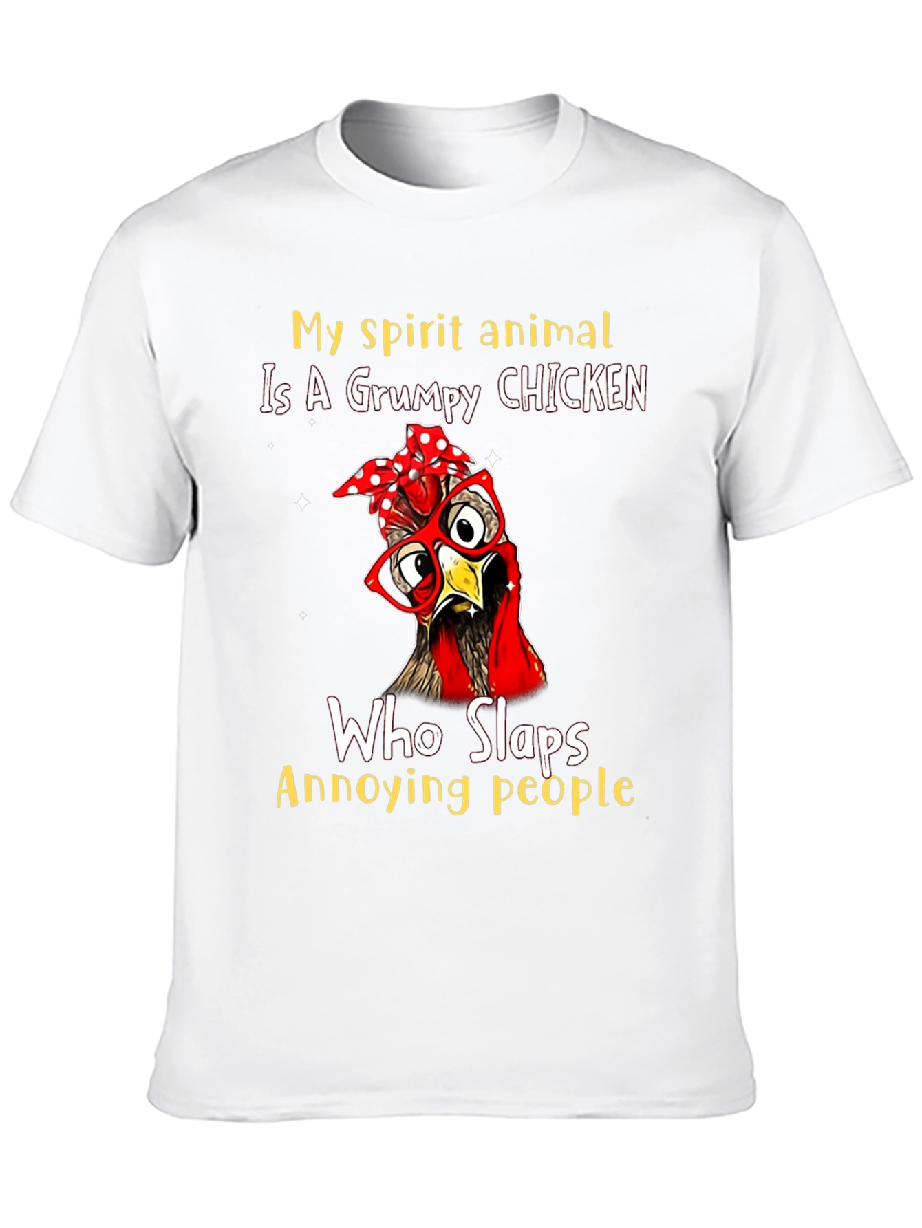 Grumpy Chicken Spirit Animal T-Shirt - Funny Novelty Tee