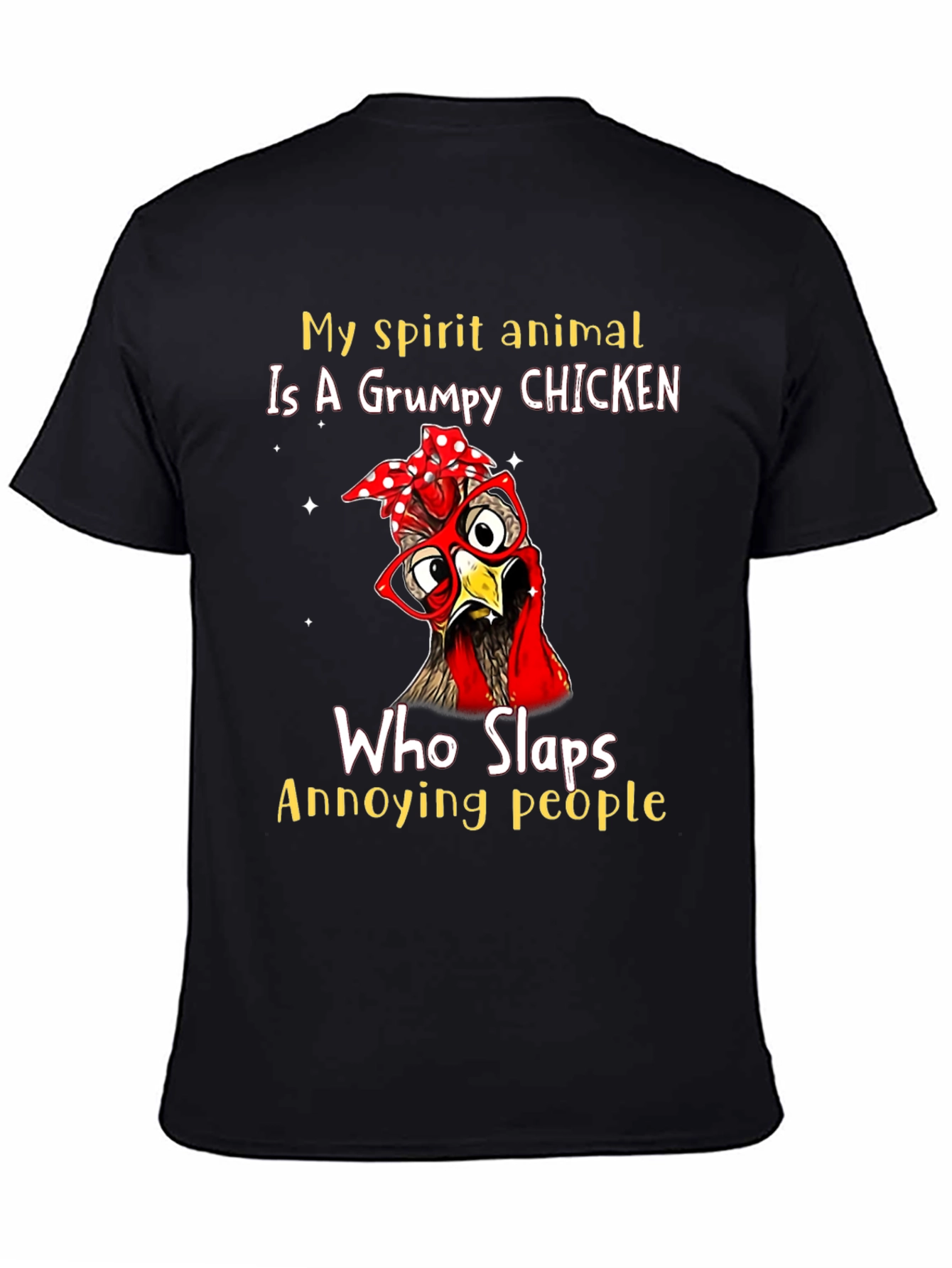 Grumpy Chicken Spirit Animal T-Shirt - Funny Novelty Tee