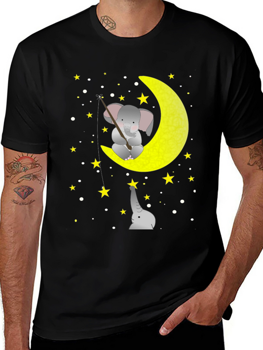 Elephant Moon Fishing Graphic Tee