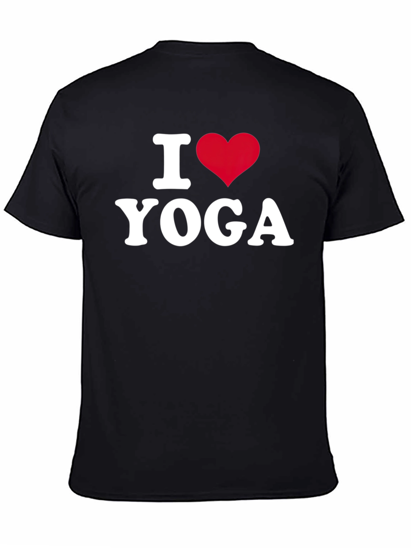 I Love Yoga T-Shirt - Black Cotton Tee