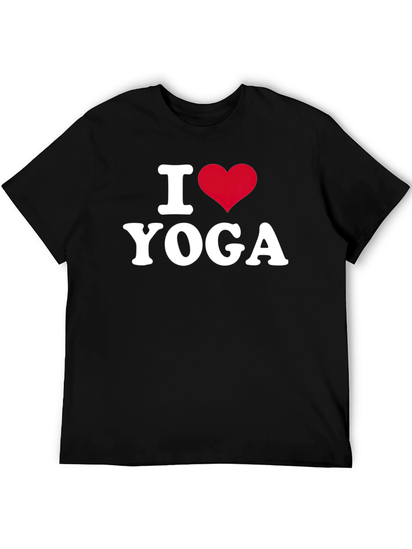 I Love Yoga T-Shirt - Black Cotton Tee