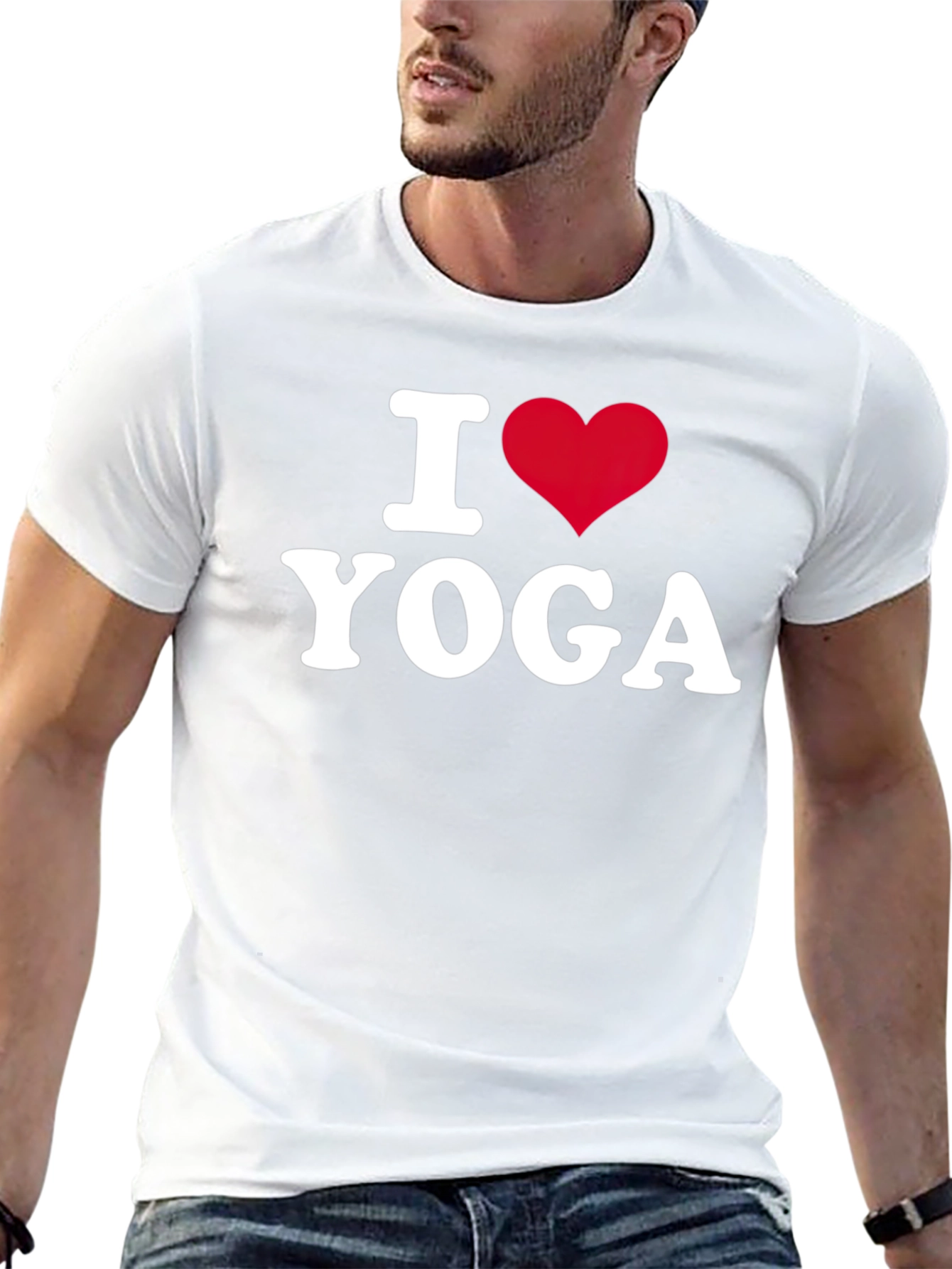 I Love Yoga T-Shirt - Black Cotton Tee