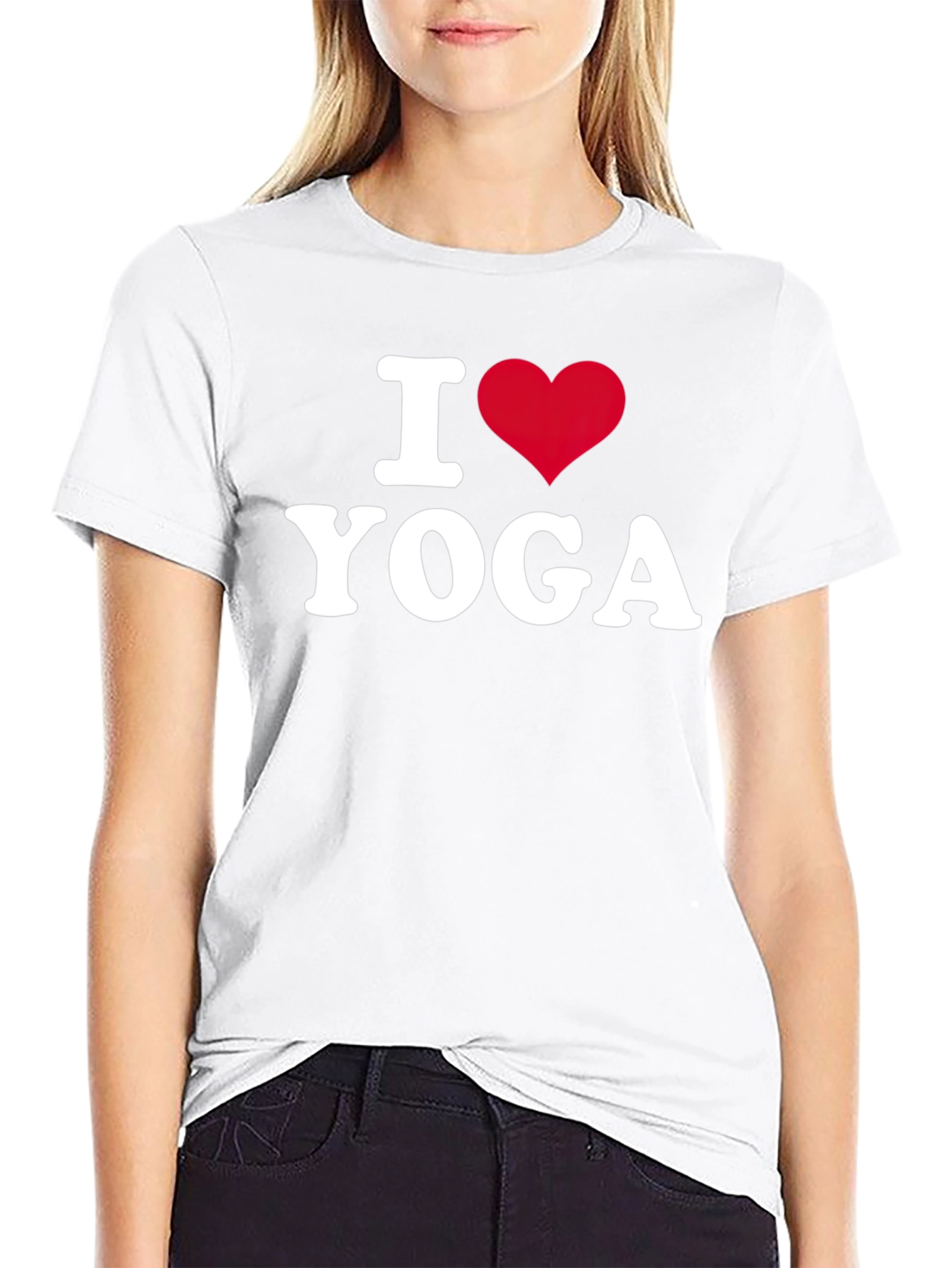 I Love Yoga T-Shirt - Black Cotton Tee