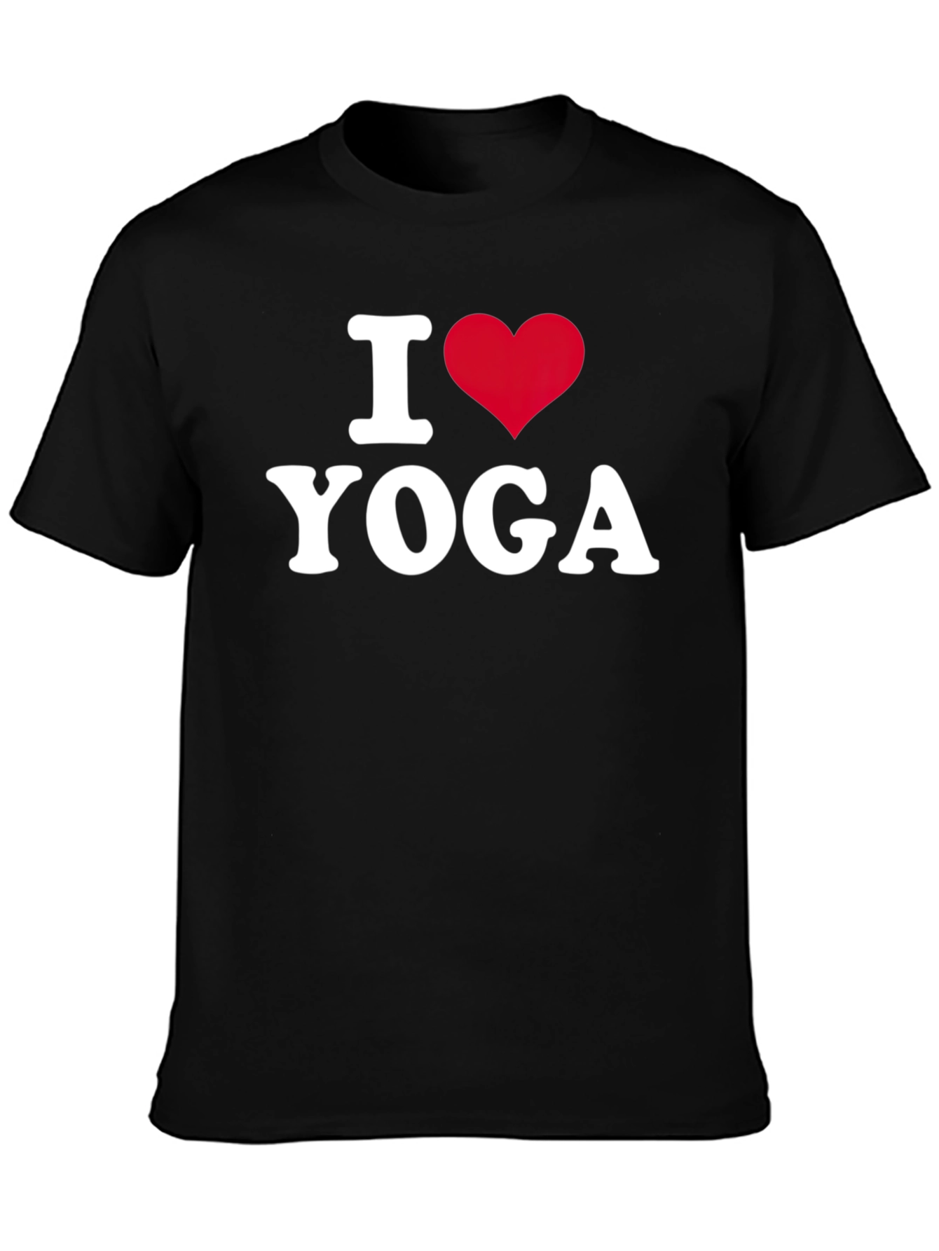I Love Yoga T-Shirt - Black Cotton Tee