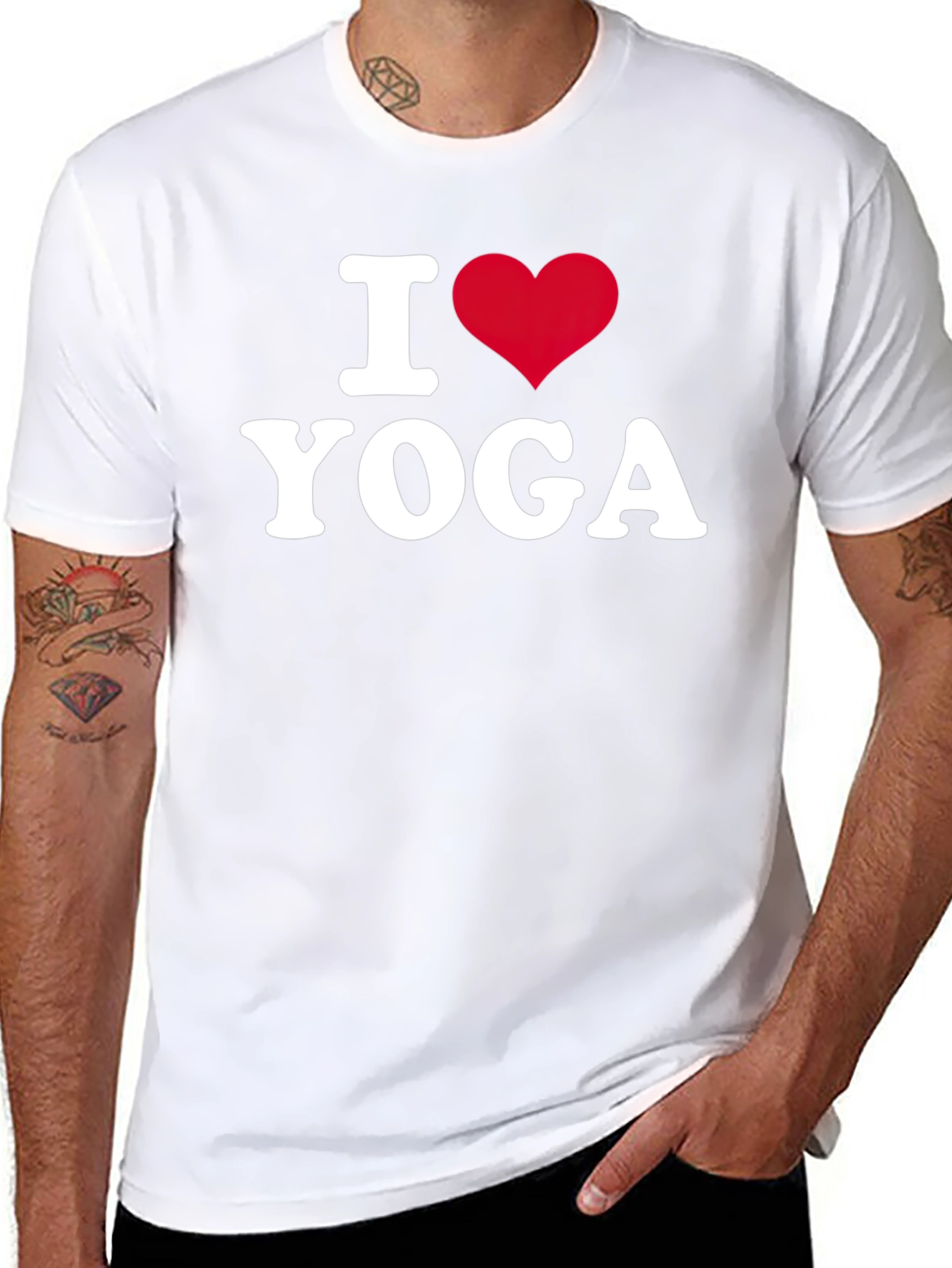 I Love Yoga T-Shirt - Black Cotton Tee