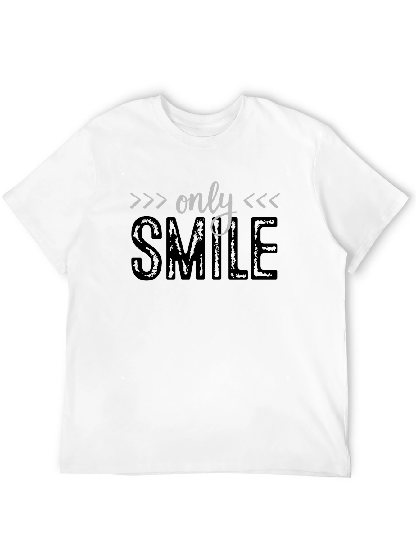 Only Smile Graphic Print Black T-Shirt