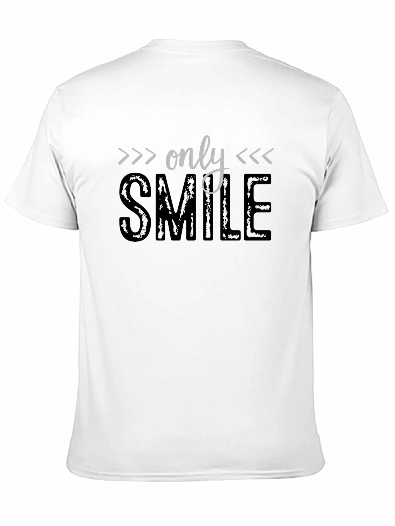 Only Smile Graphic Print Black T-Shirt