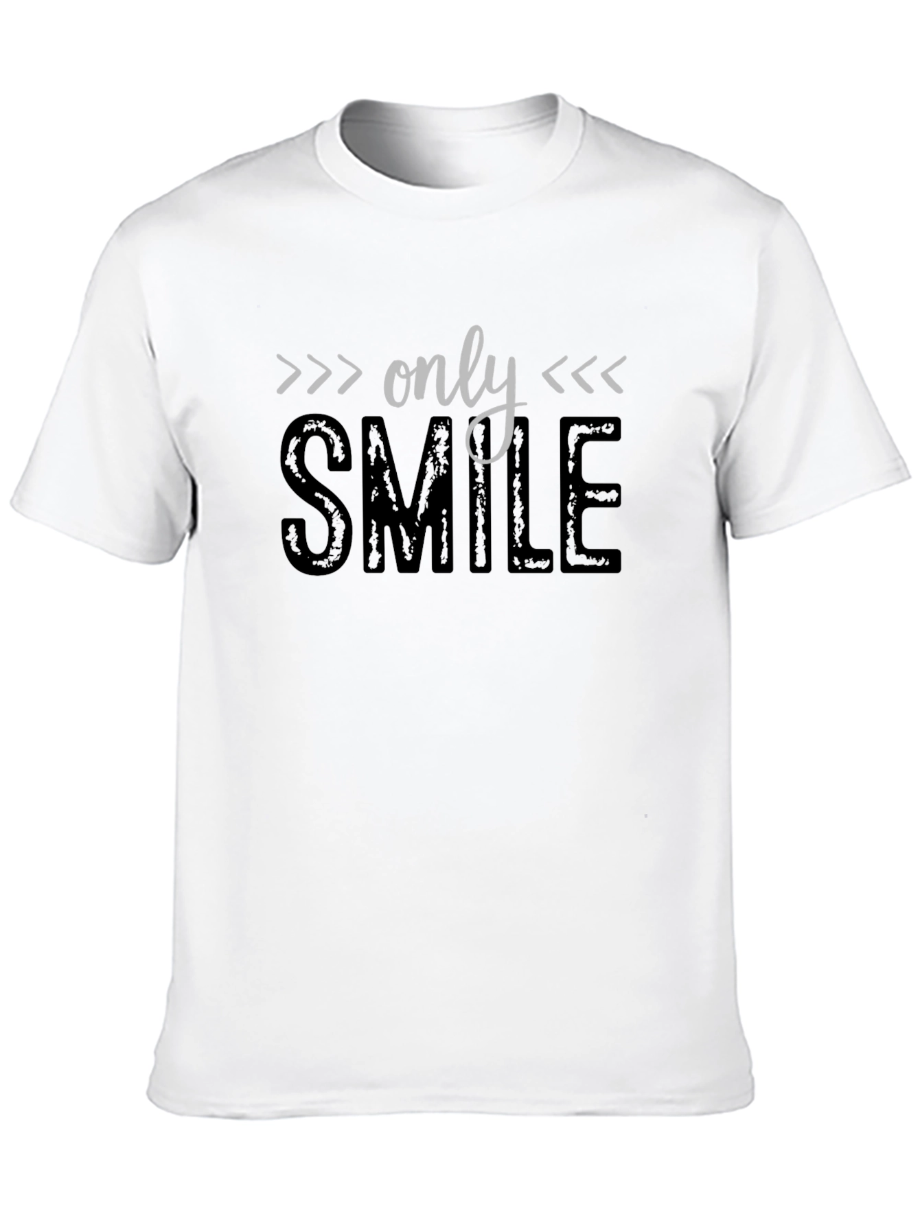 Only Smile Graphic Print Black T-Shirt